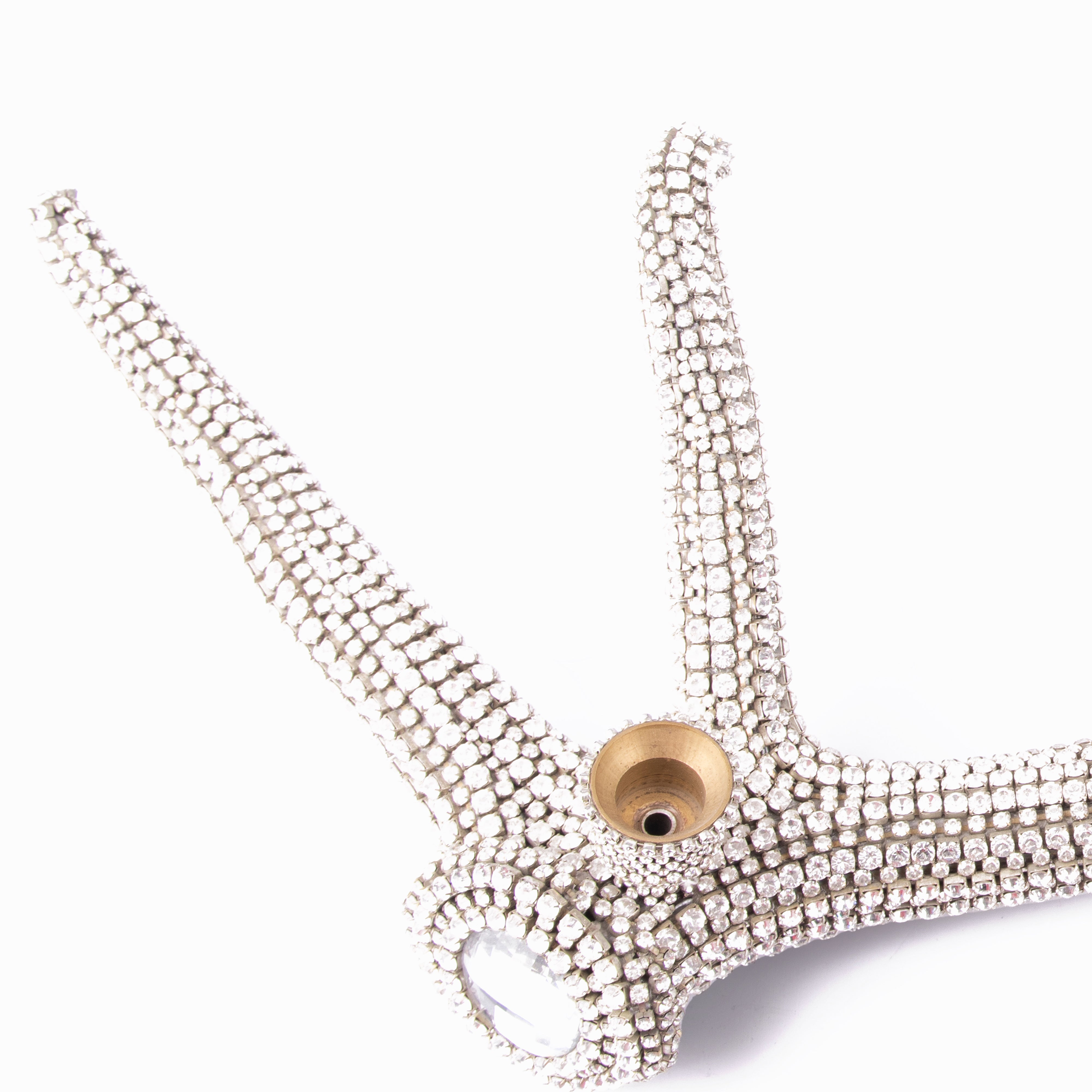 B.B Simon. 4 Candles Holder Studded with Swarovski