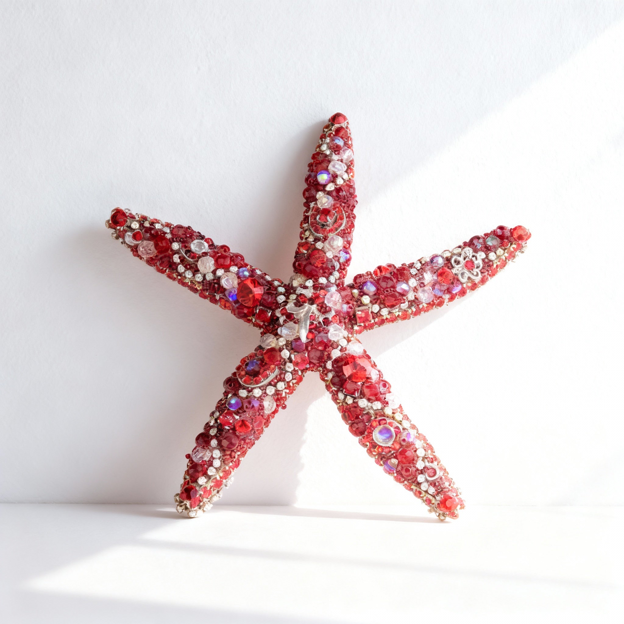 B.B Simon. Starfish Figurine Studded with Crystals. Small Size