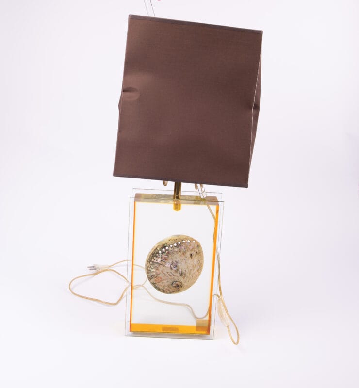 Judith Leiber. Brown Lamp with Square Shade. Large Size