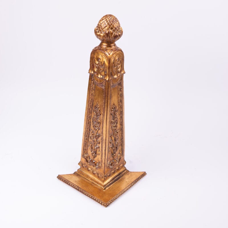 Imperio. Gilded Porcelain Wall Stand in Roman Style. Large Size