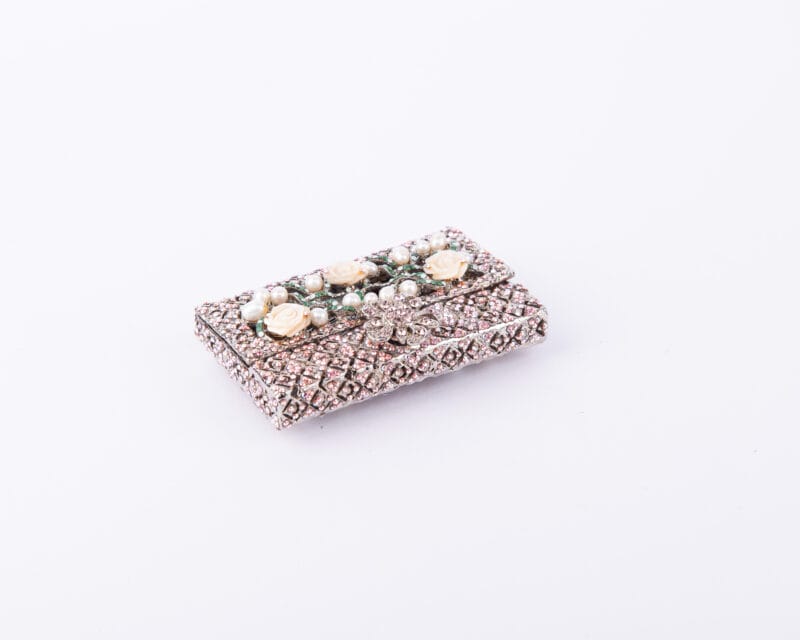 Wetb. Card Hold Studded with Crystals & Pearls. Small Size