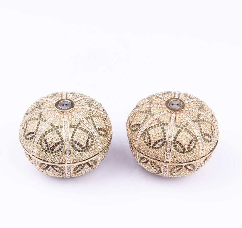 L'Objet. Salt & Pepper Metal Set With Swarovski Crystals