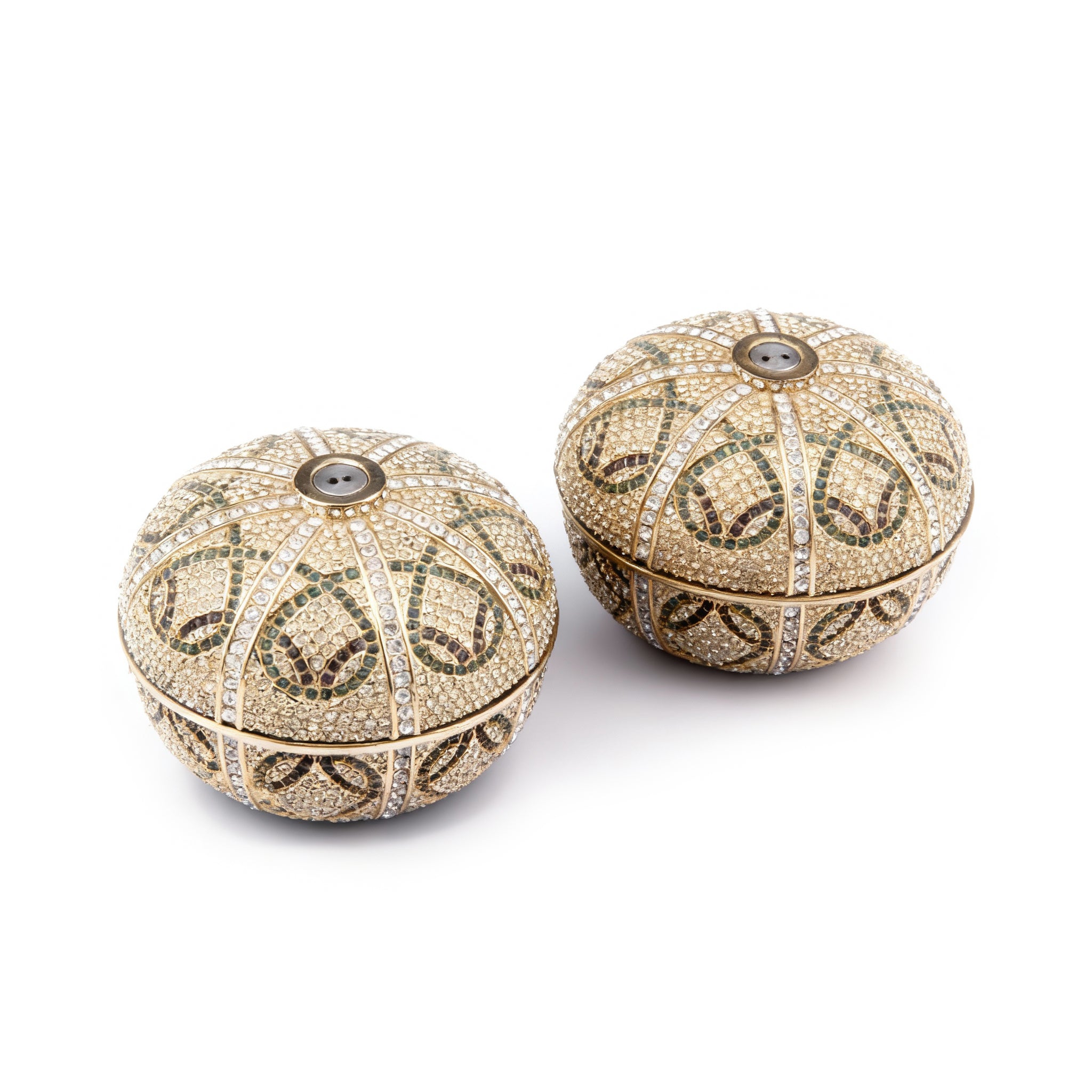 L'Objet. Salt & Pepper Metal Set With Swarovski Crystals