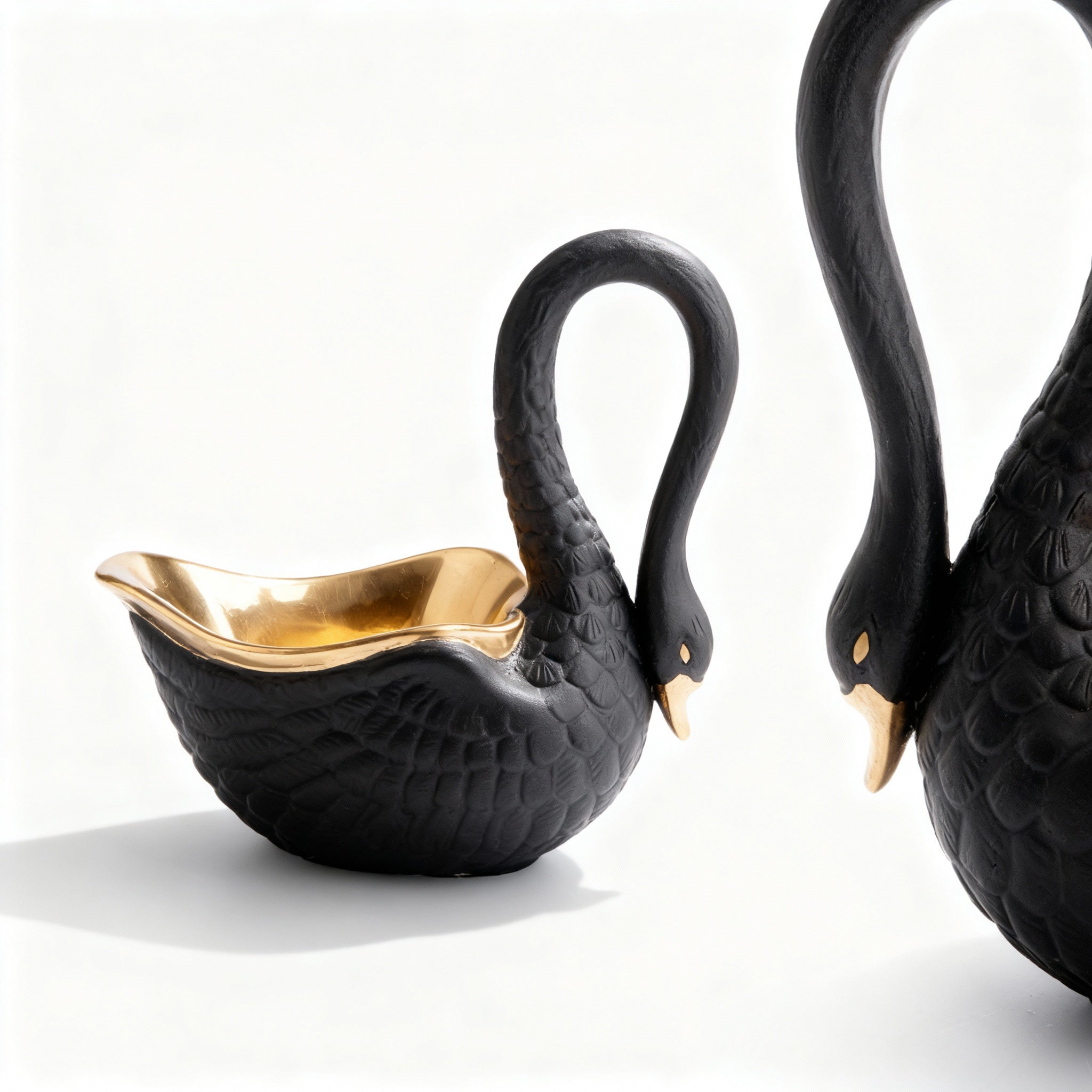 L'Objet. Black Swan Centrepiece. Medium Size