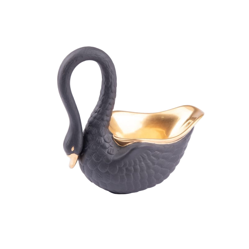 L'Objet. Black Swan Centrepiece. Medium Size