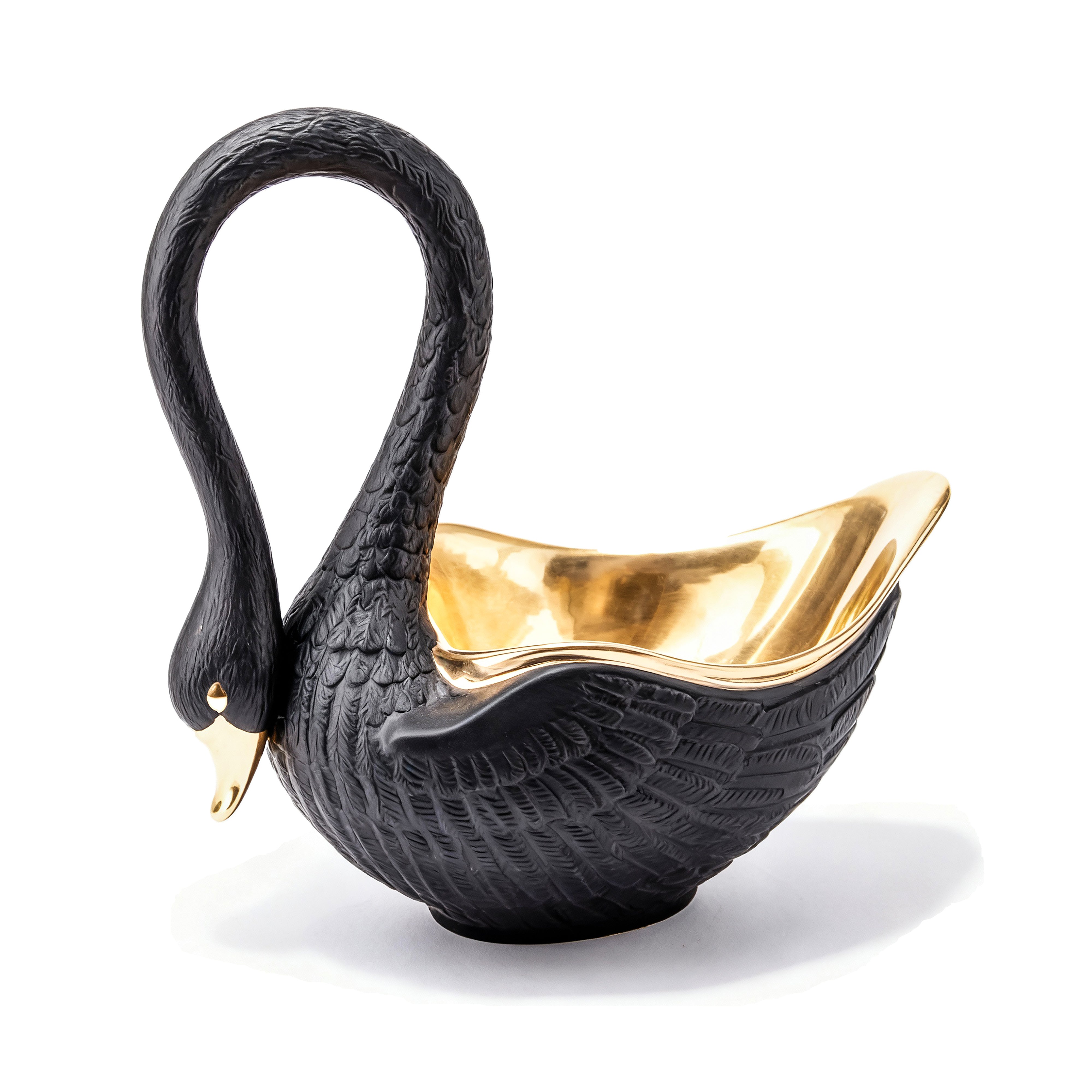 L'Objet. Black Swan Centrepiece. Medium Size