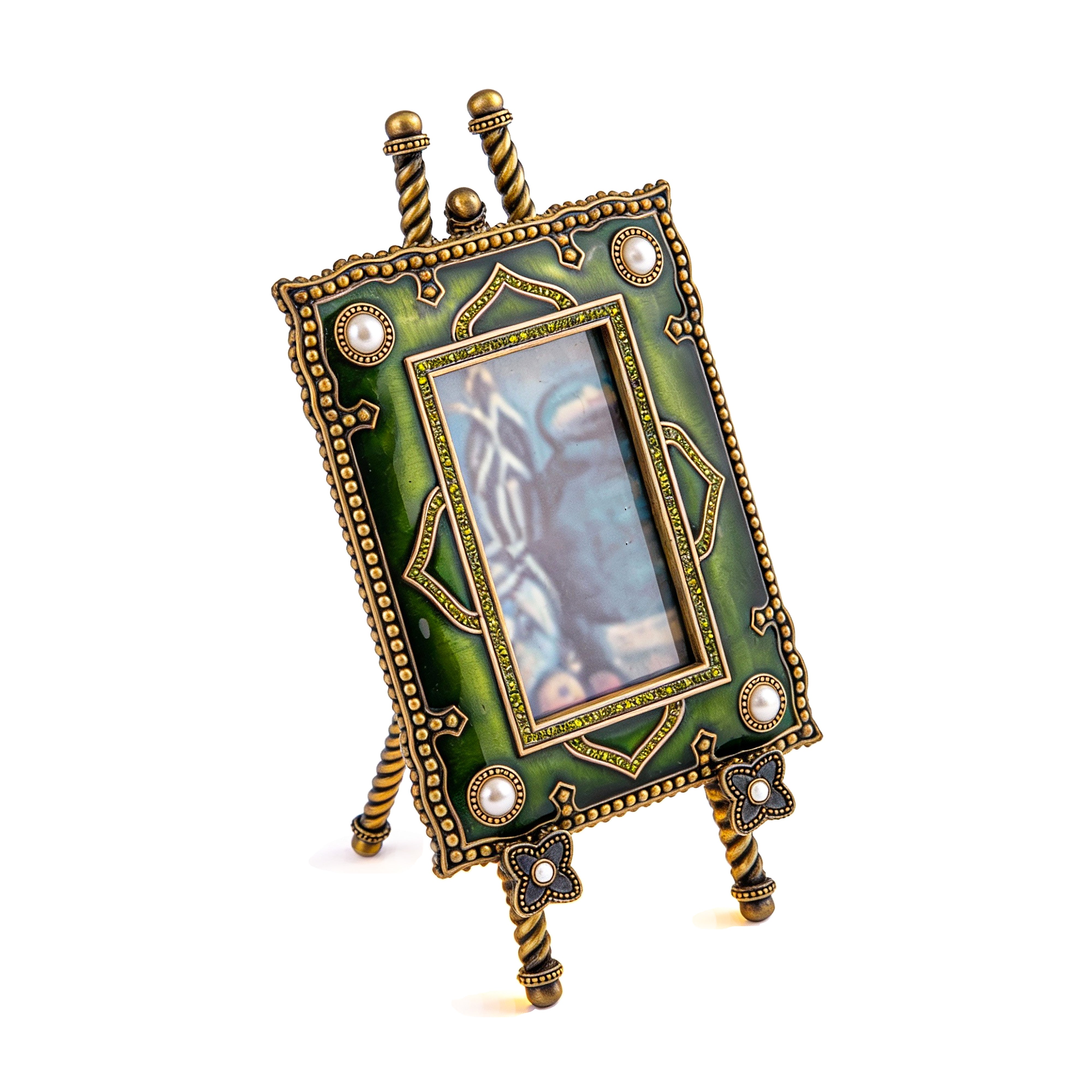 Michael Hero. Green Picture Frame with Easel. Medium Size