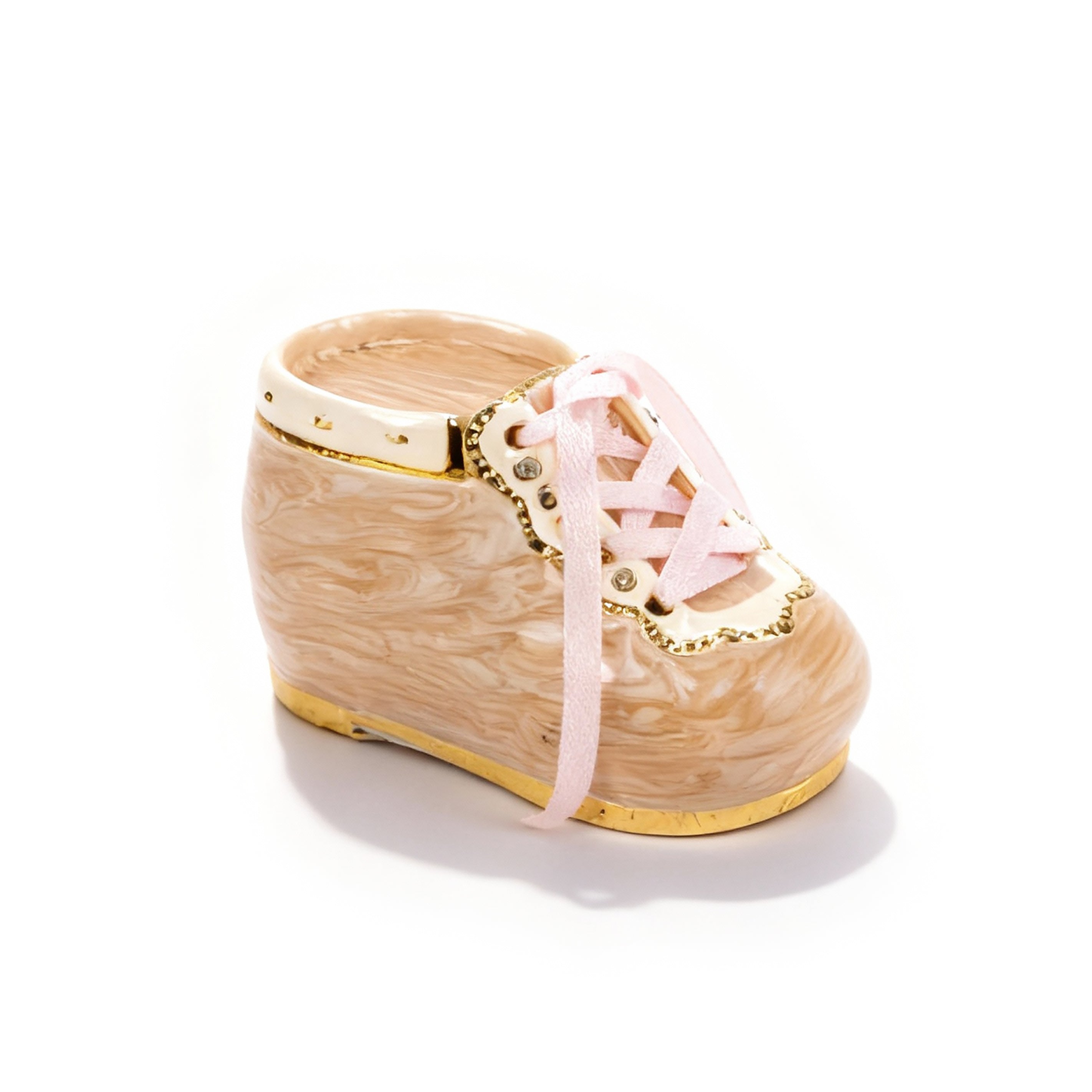 Welforth. Jewellery Box in a Baby Shoe Design. Available in Two Colours.