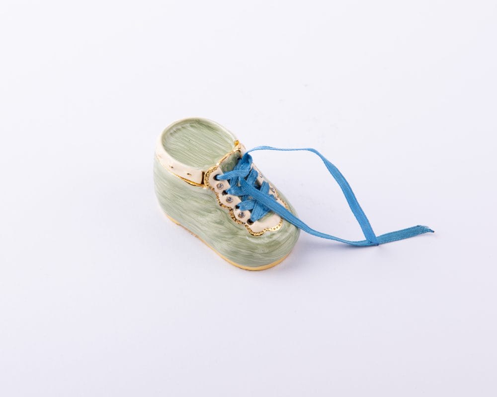 Welforth. Jewellery Box in a Baby Shoe Design. Available in Two Colours.