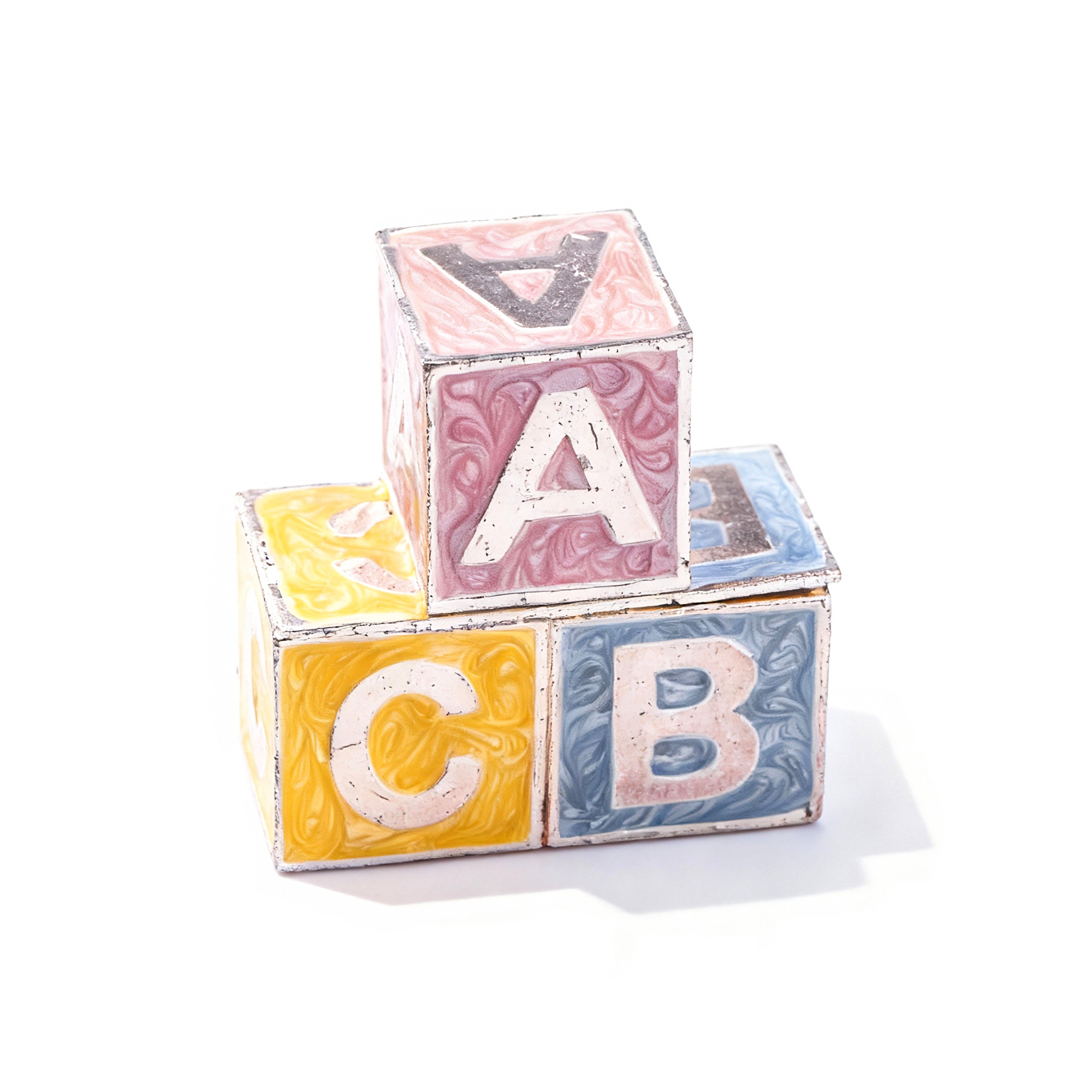 Welforth. Jewellery Box in ABC Block Design