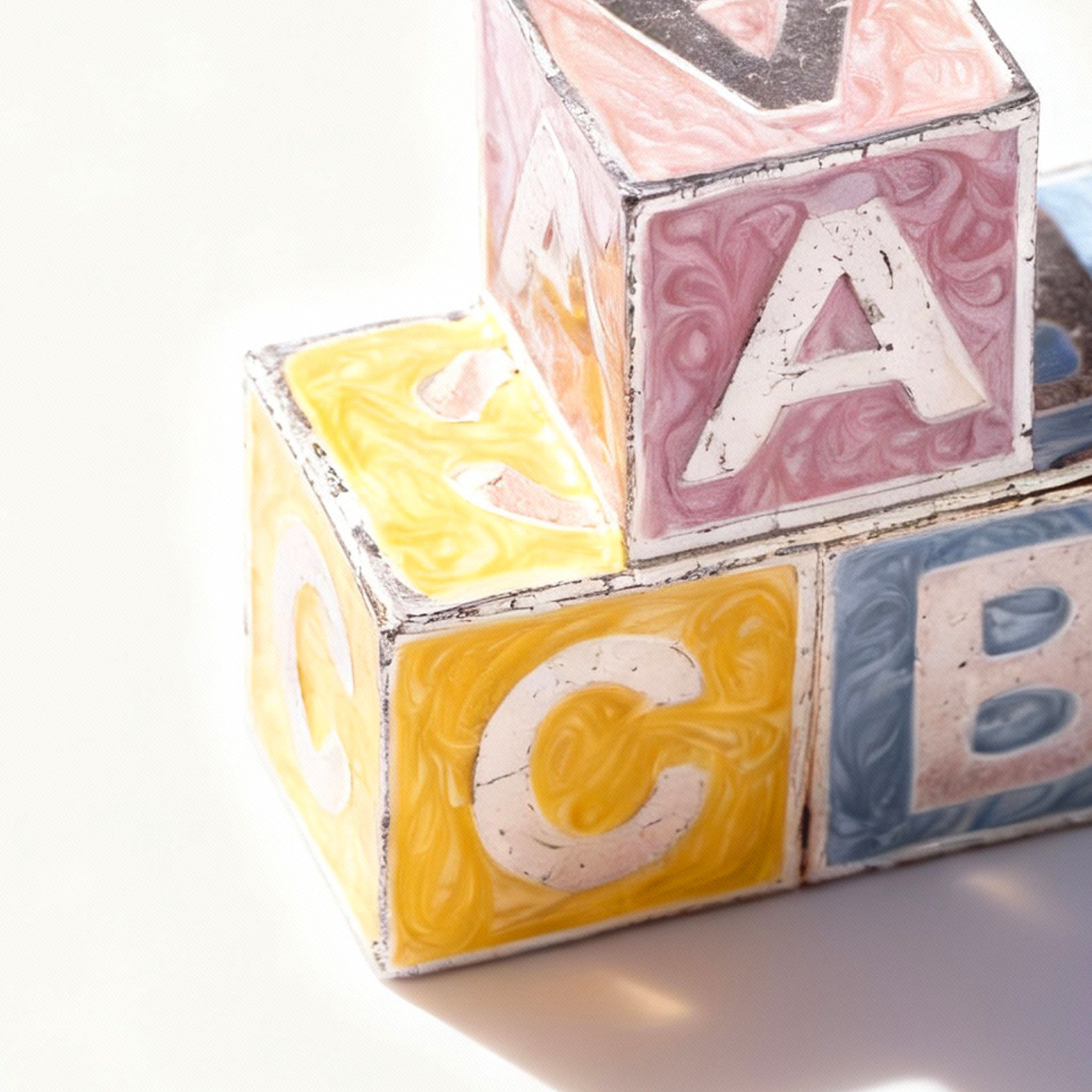 Welforth. Jewellery Box in ABC Block Design