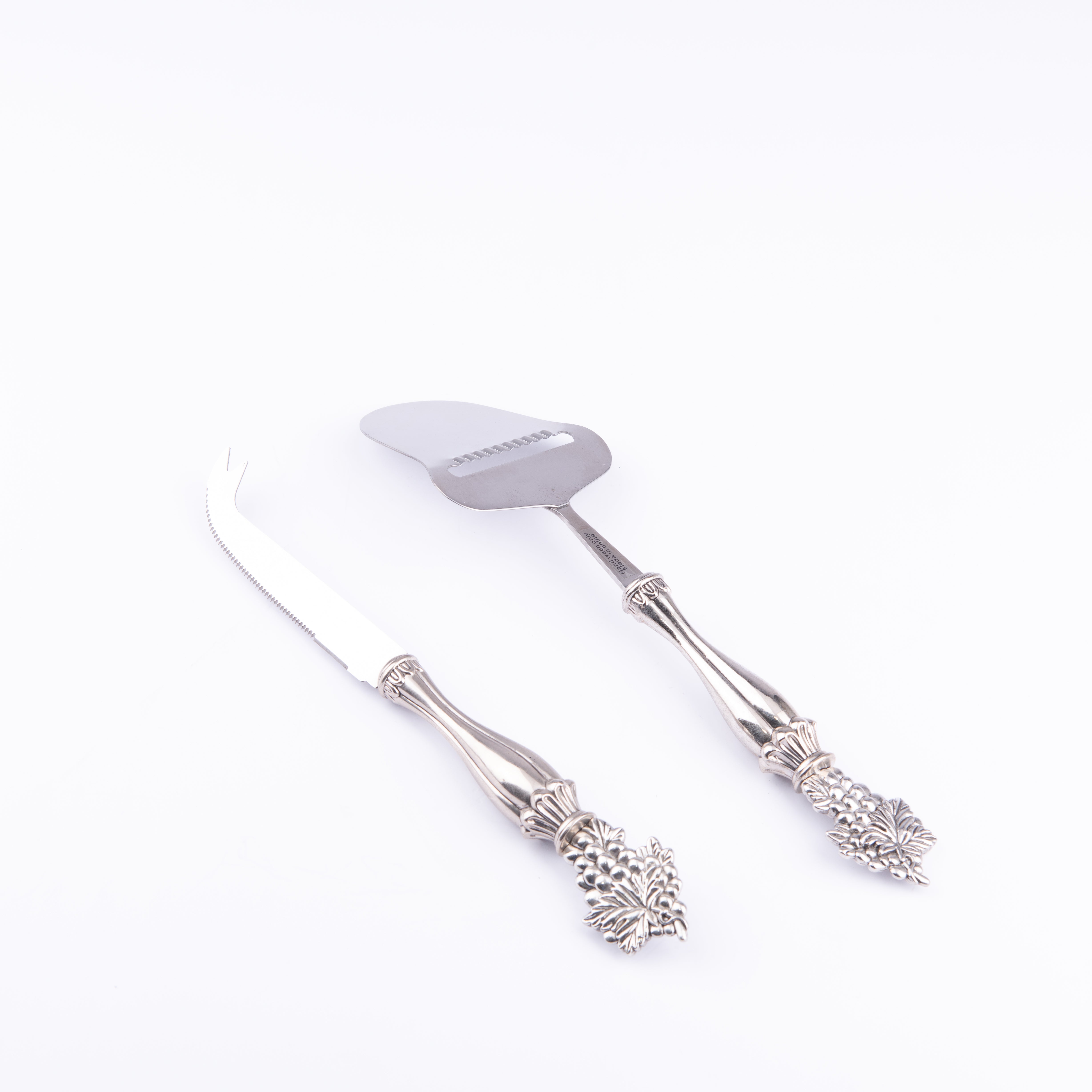 Welforth. A Set of 2 Cheese/Dessert Knives Engraved in Grapes Design