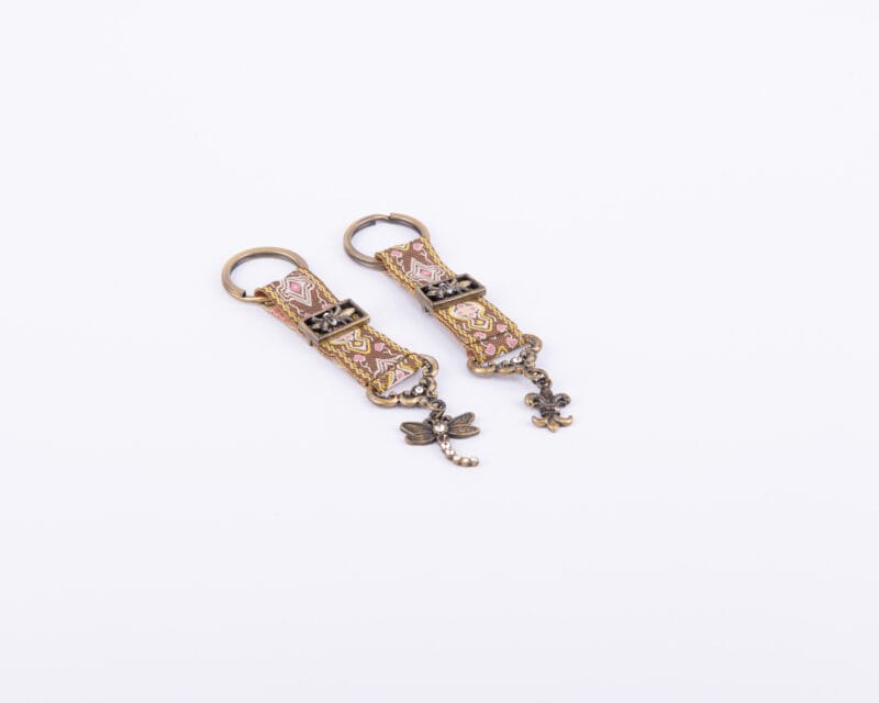 Welforth. A set of 2 Bronze Keychains. Small Size