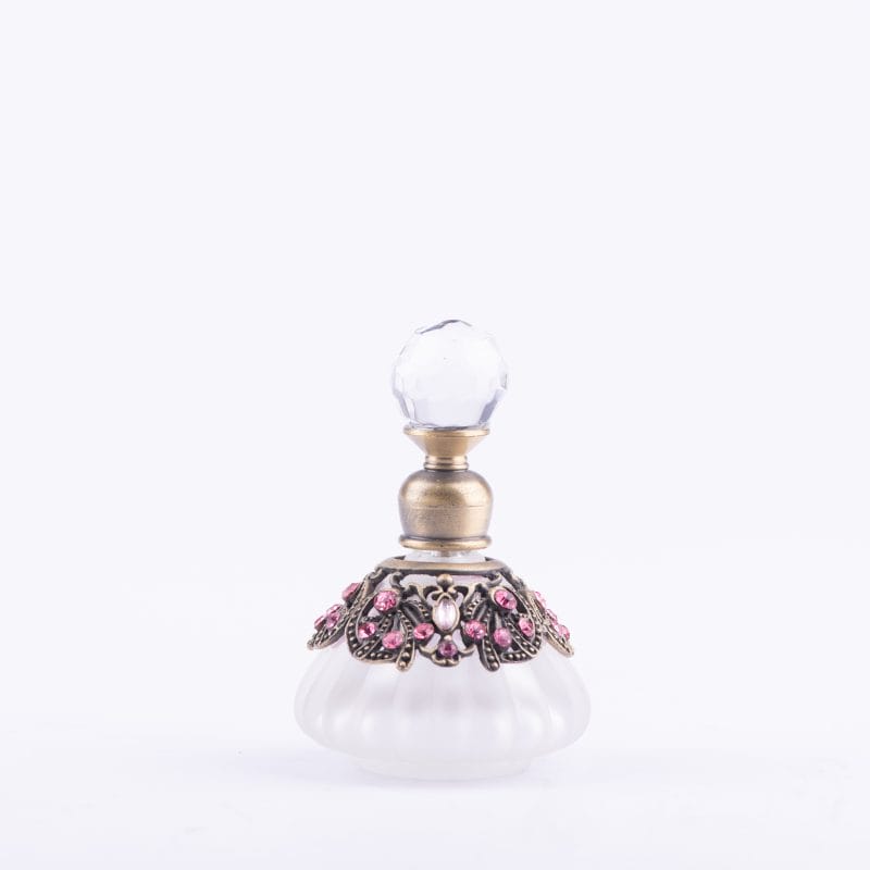 Welforth. Transparent Perfume Bottle Studded with Pink Rhinestones. 17 ML
