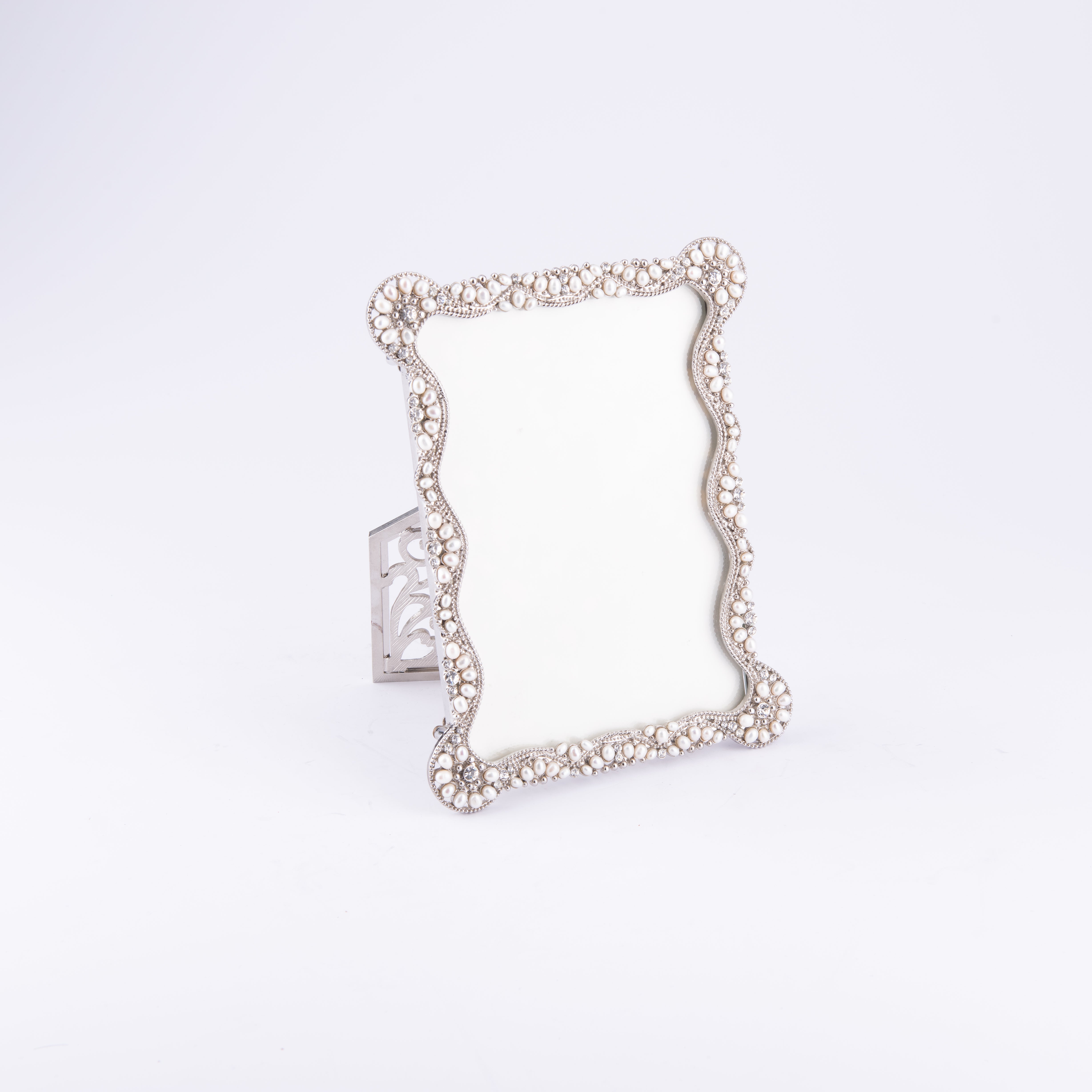 Tizo Design. Pearl & Crystal Embellished Jewel Tone Frame