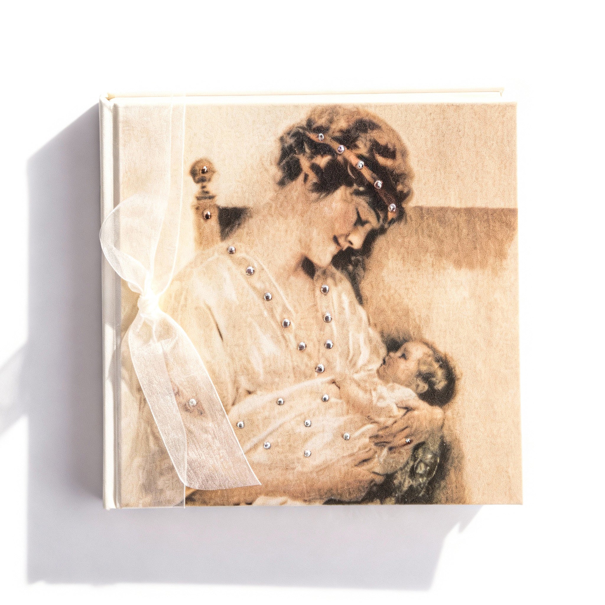 Terra Tradition. Guest Book For New Baby Wishes Studded with Swarovski