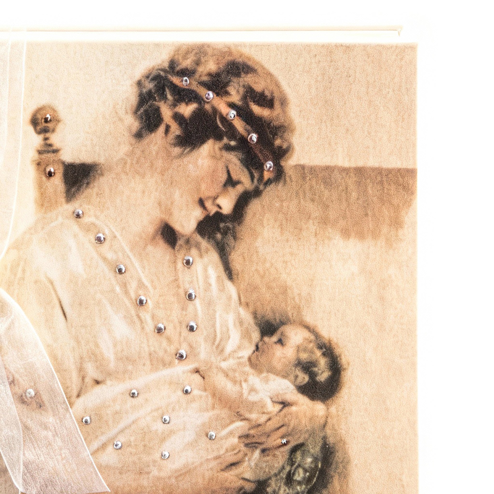 Terra Tradition. Guest Book For New Baby Wishes Studded with Swarovski