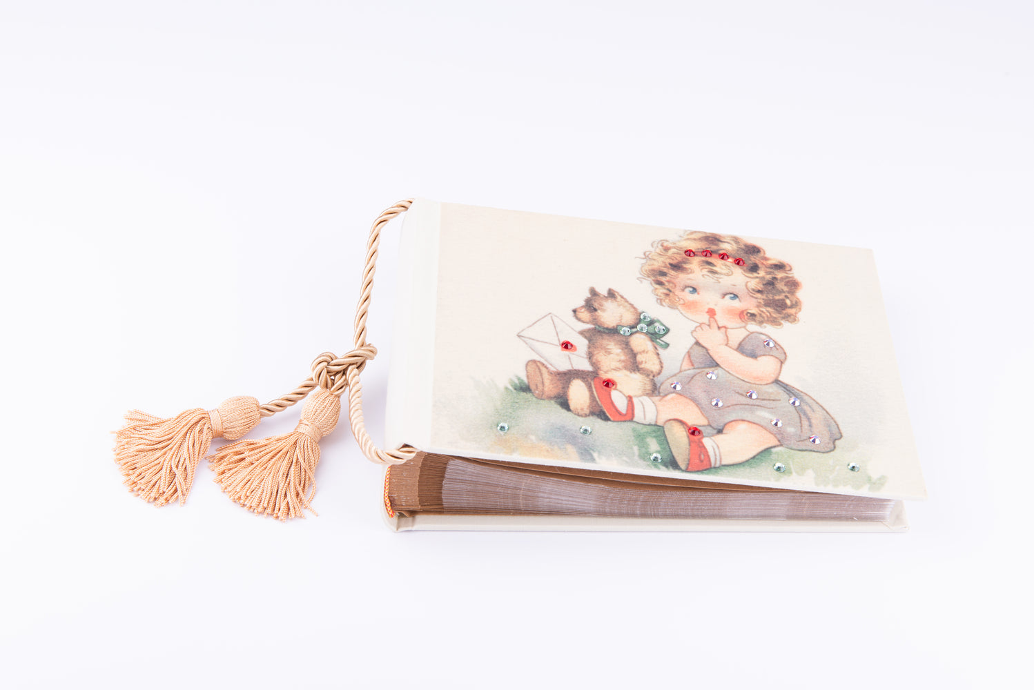 Terra Tradition. Photo Album with Transparent & Red Swarovski Crystals