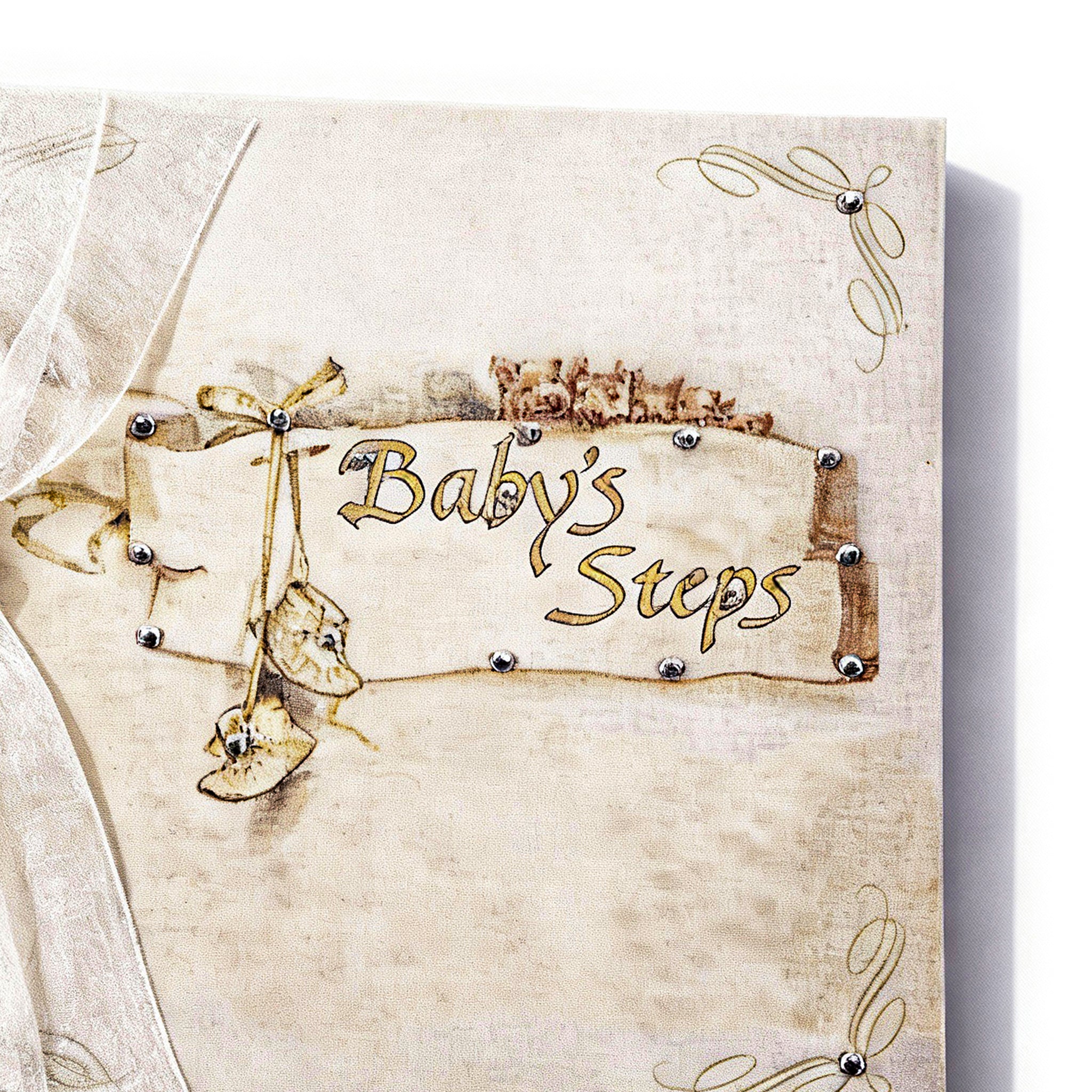 Terra Tradition. Baby Steps Photo Album Studded with Swarovski Crystals
