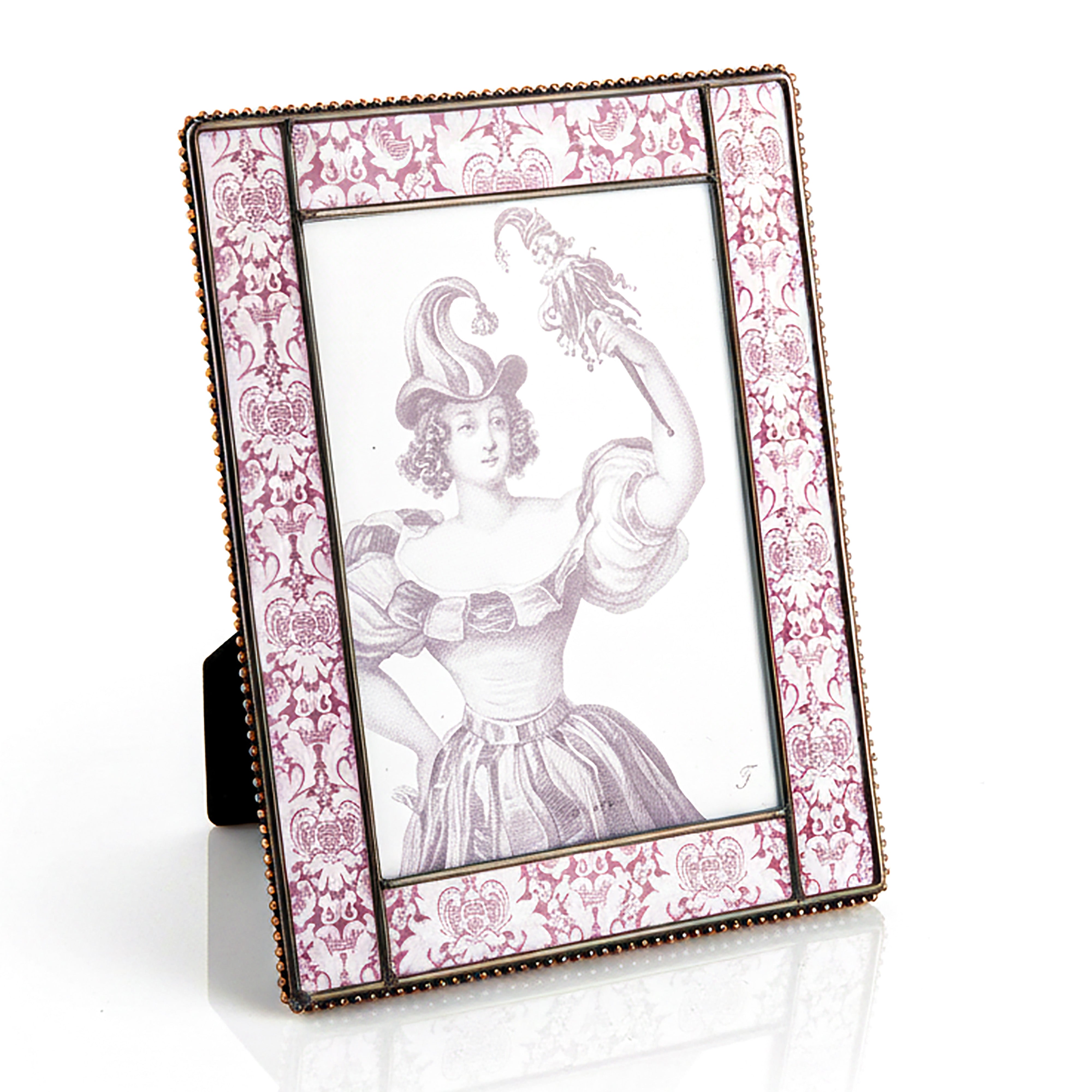 Fringe Studio. White & Purple Picture Frame. Medium Size