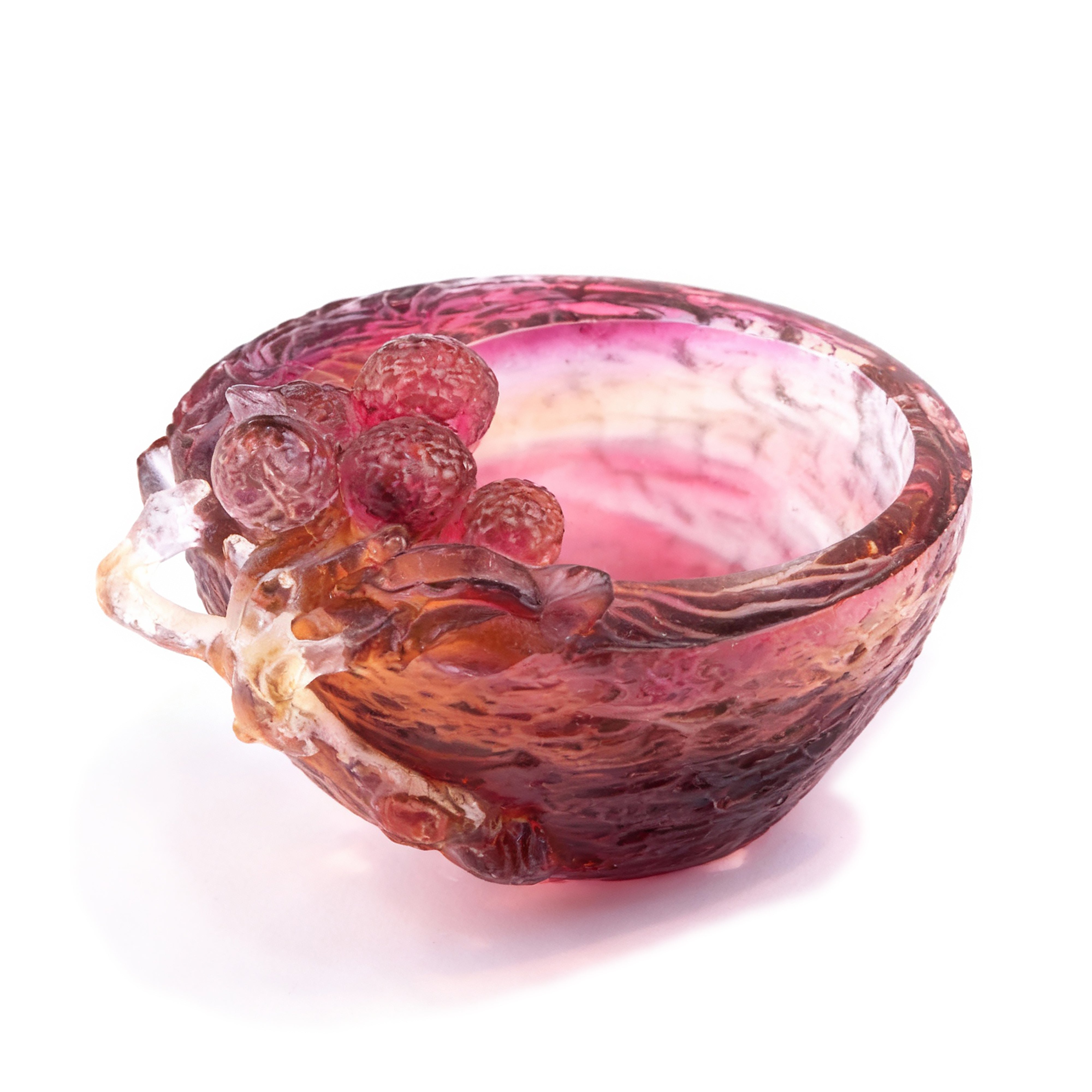 Liuligongfang Glass. Crystal Figurine Designed with Berries. Small Size