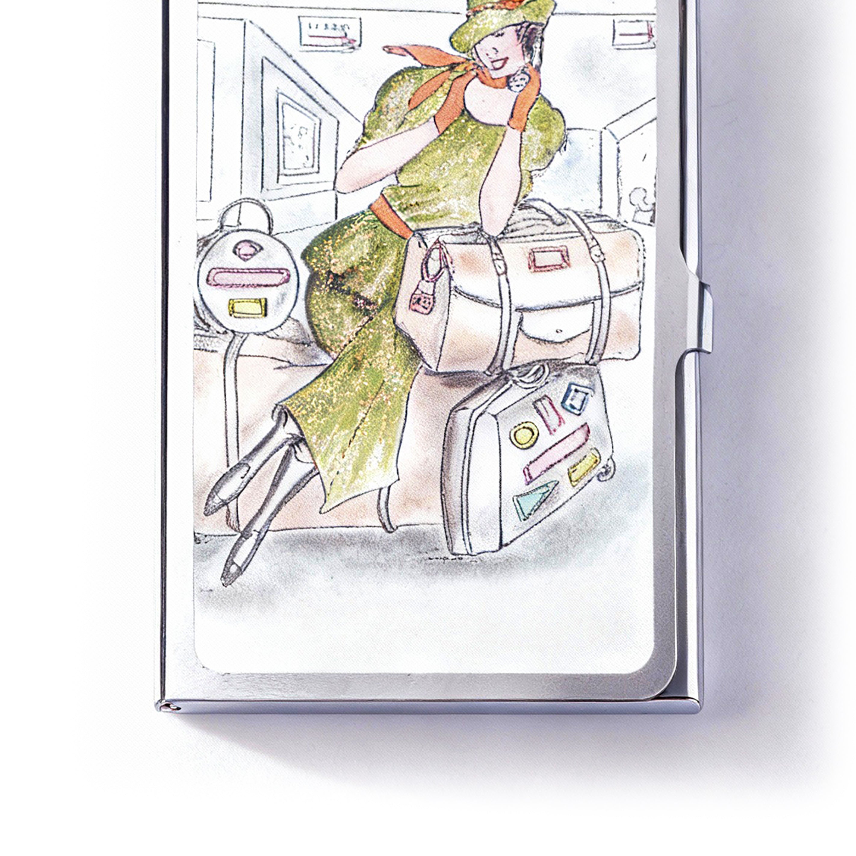 Personalized Expressions. Card Holder in a Lady Design
