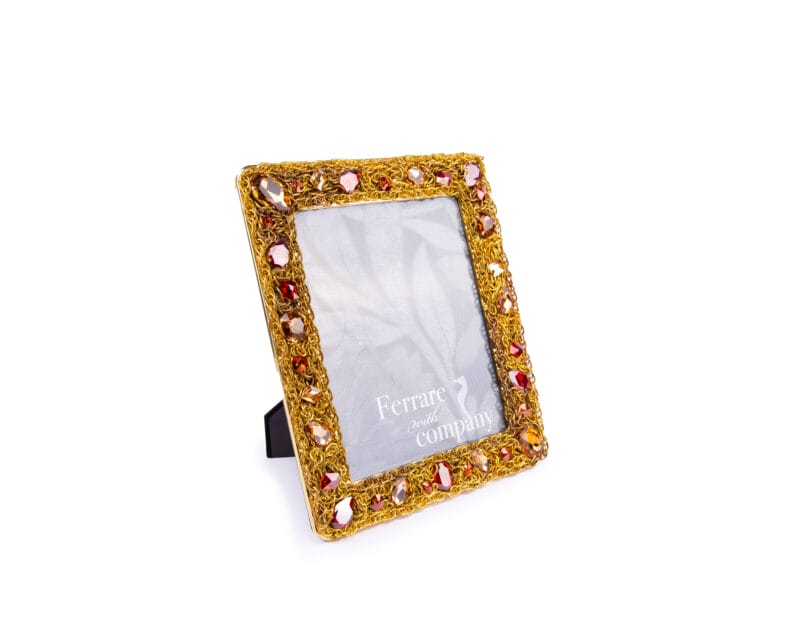 Ferrare With Company. Picture Frame Designed with Gold Studded Chain. Large Size