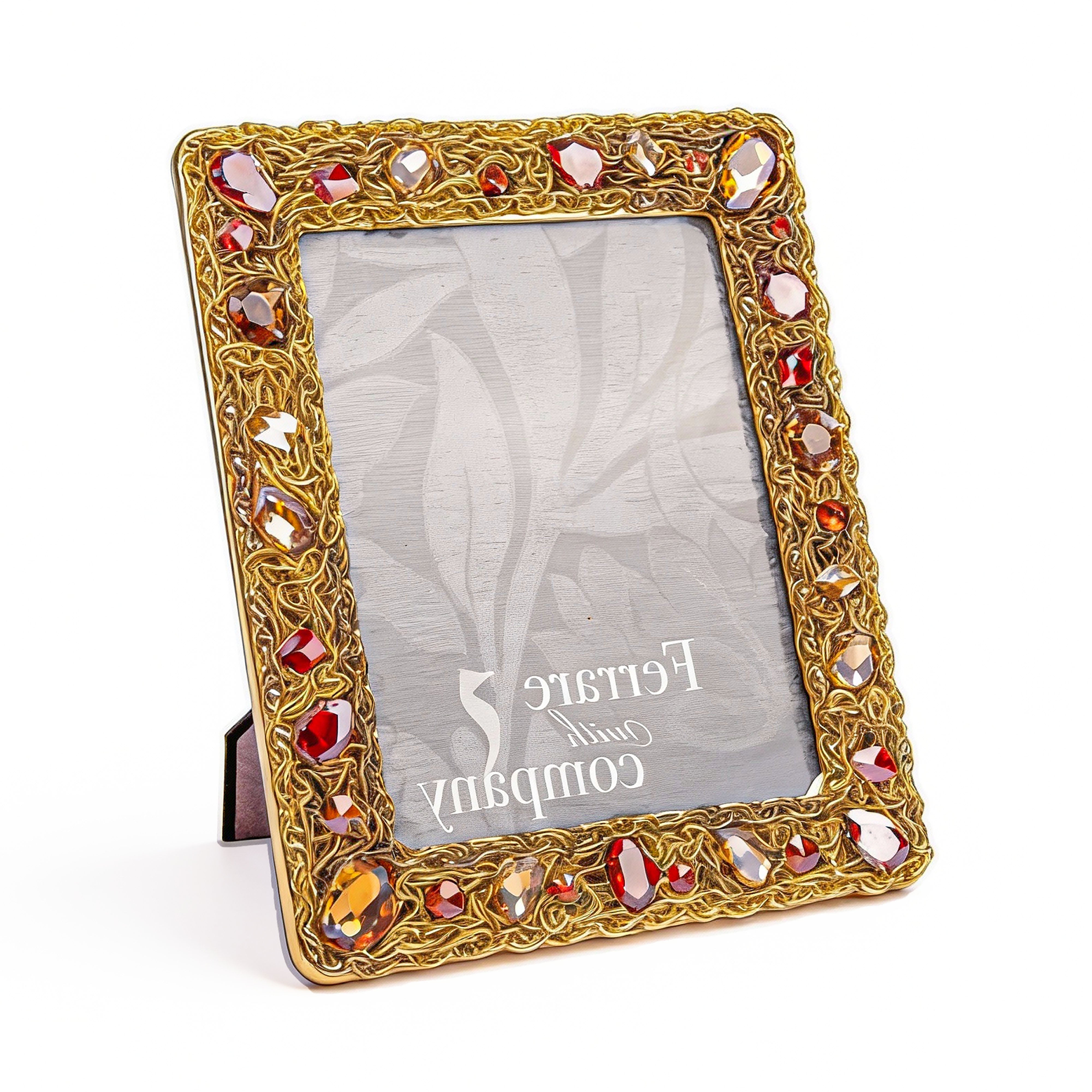 Ferrare With Company. Picture Frame Designed with Gold Studded Chain. Large Size