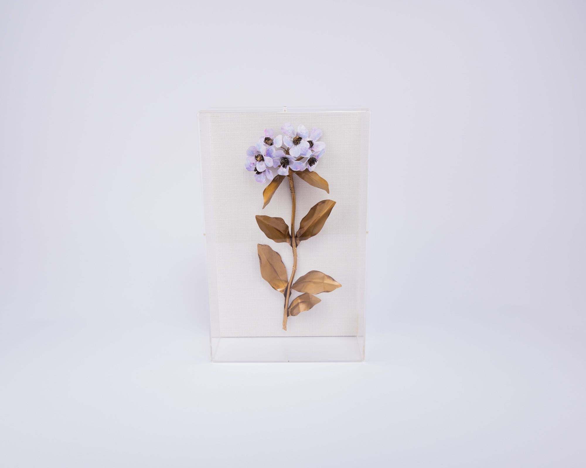 Tommy Mitchell. Border Garden Study Wall Art with Gilded Purple Flowers