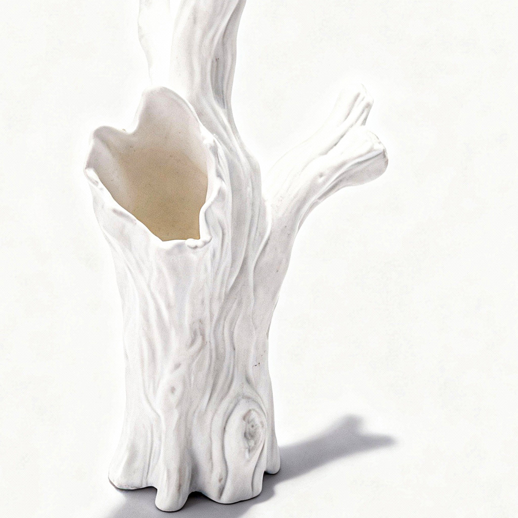 Roost. Porcelain Sculpture Shaped in A Branch Taper. Large Size