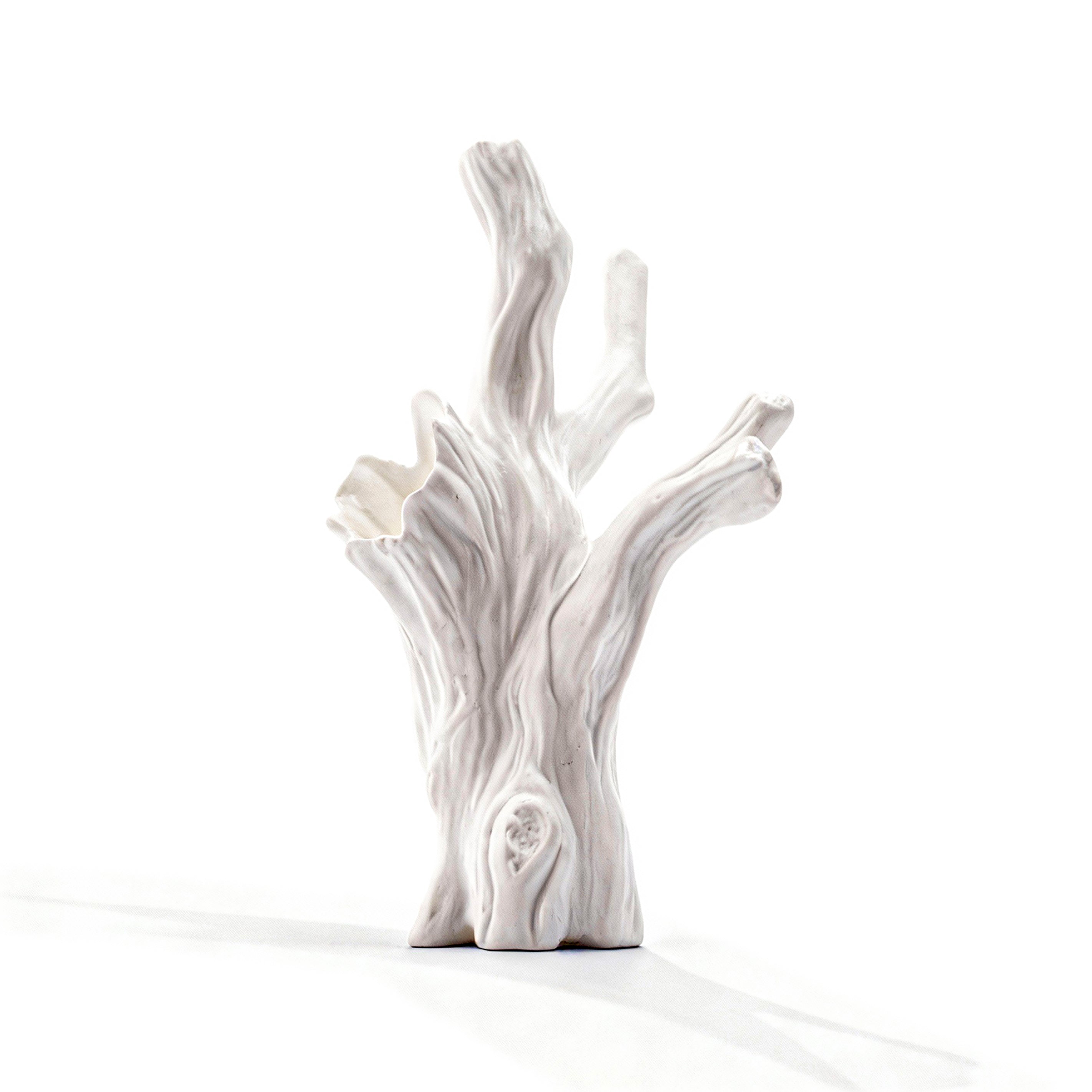 Roost. Porcelain Sculpture Shaped in A Branch Taper. Large Size