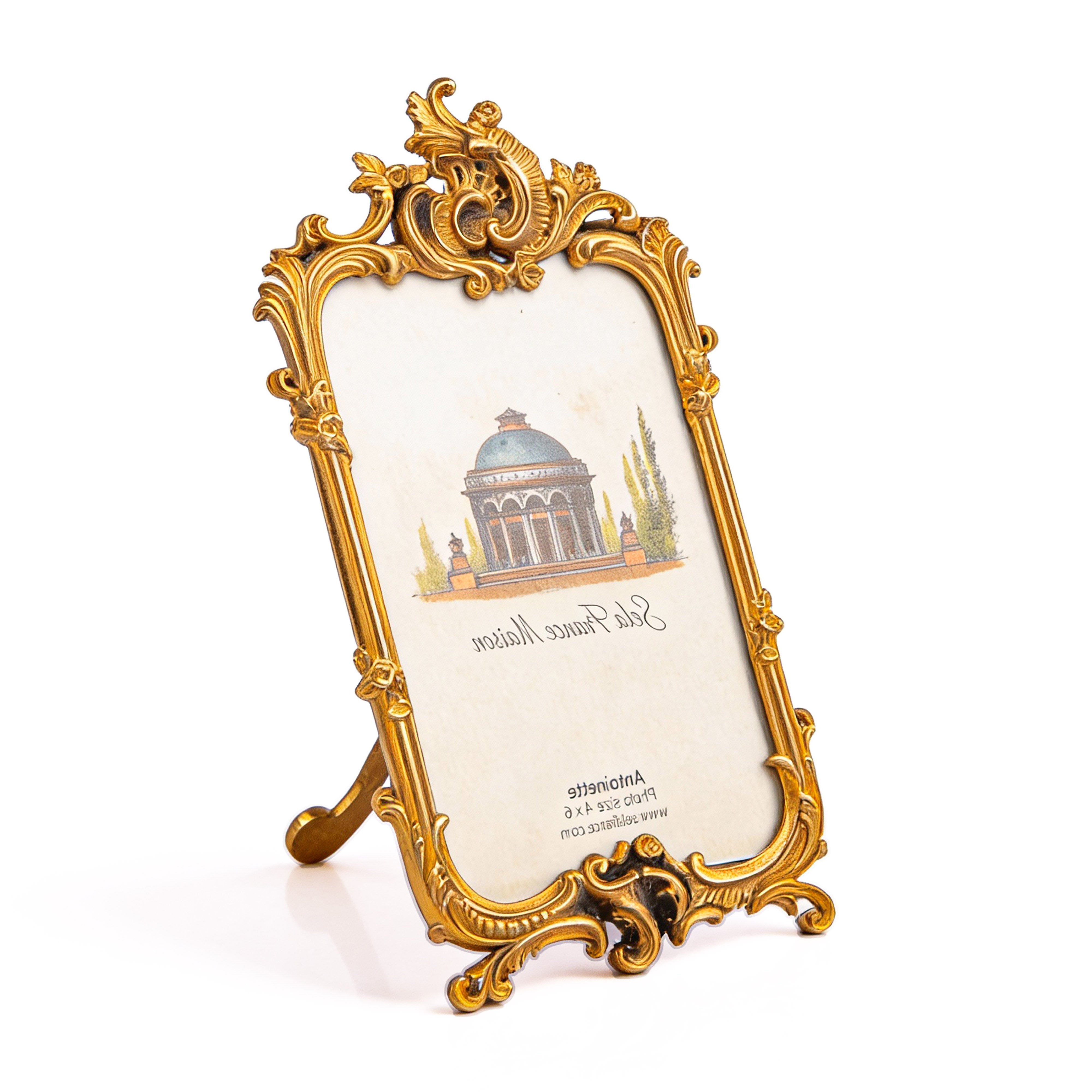 Seda France. Golden Photo Frame in Baroque Design