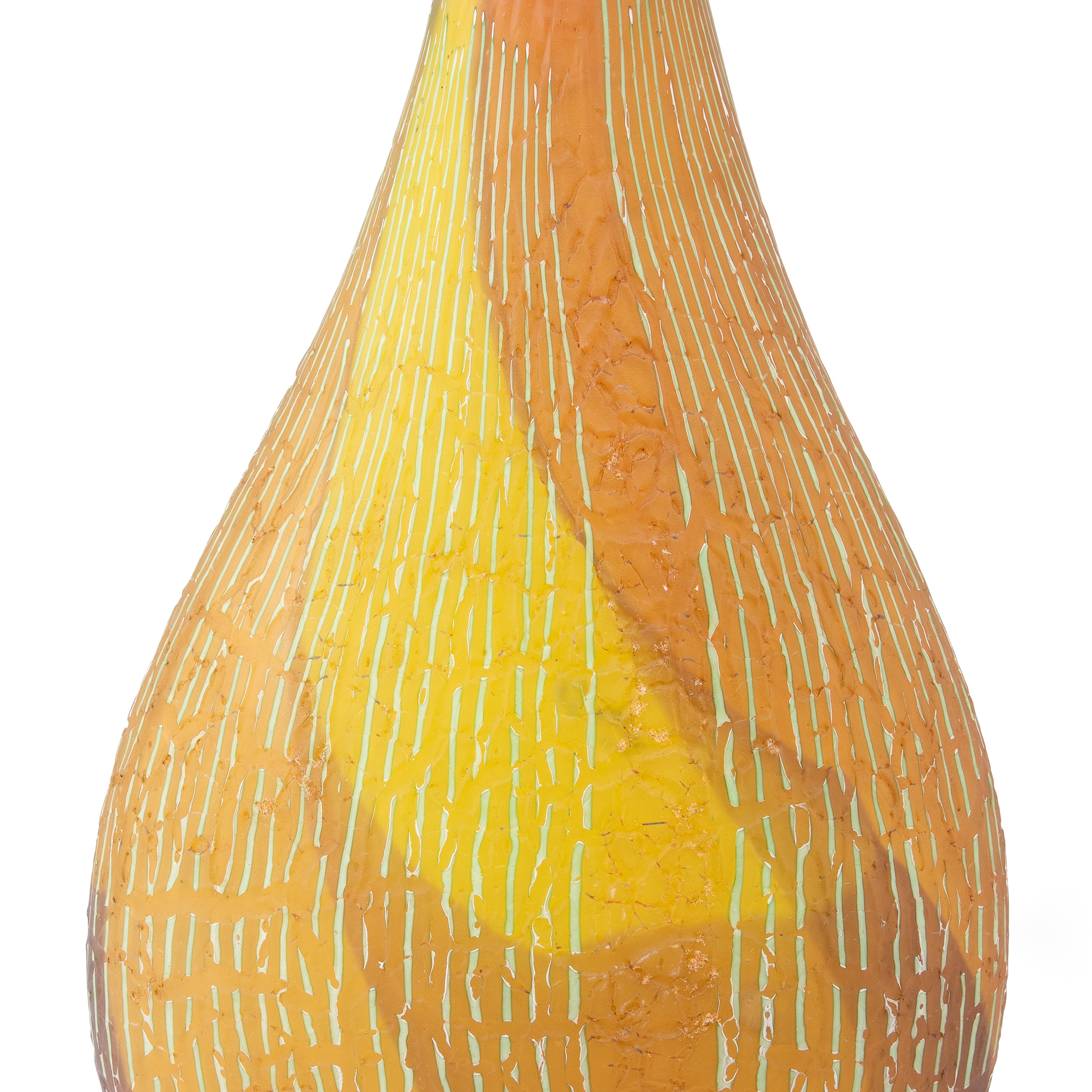 Walker & Bowes. Amber Glass Sculpture. Large Size