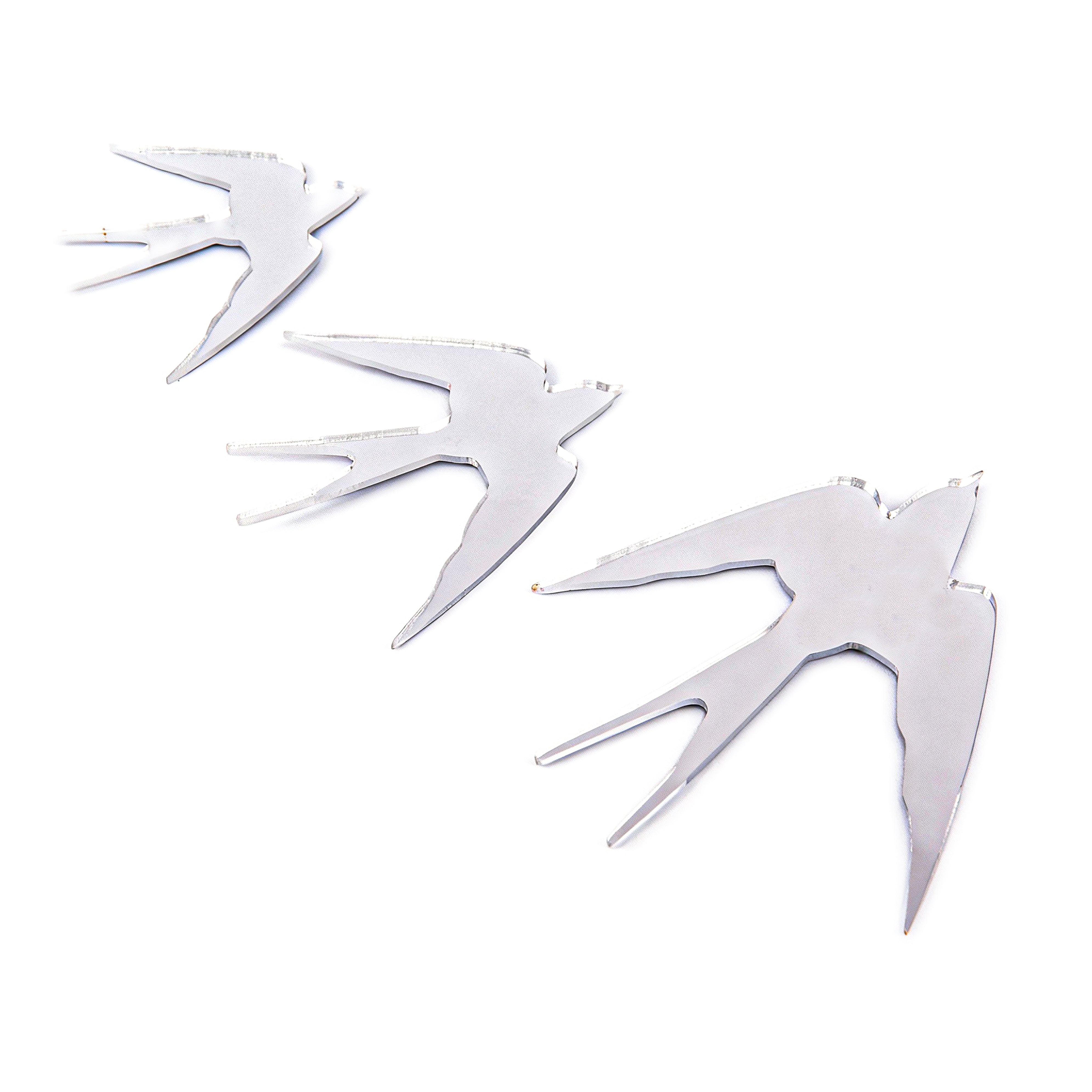 Liscious. Set of 3 Magnetic Mirrors in Birds Shape. Small Size