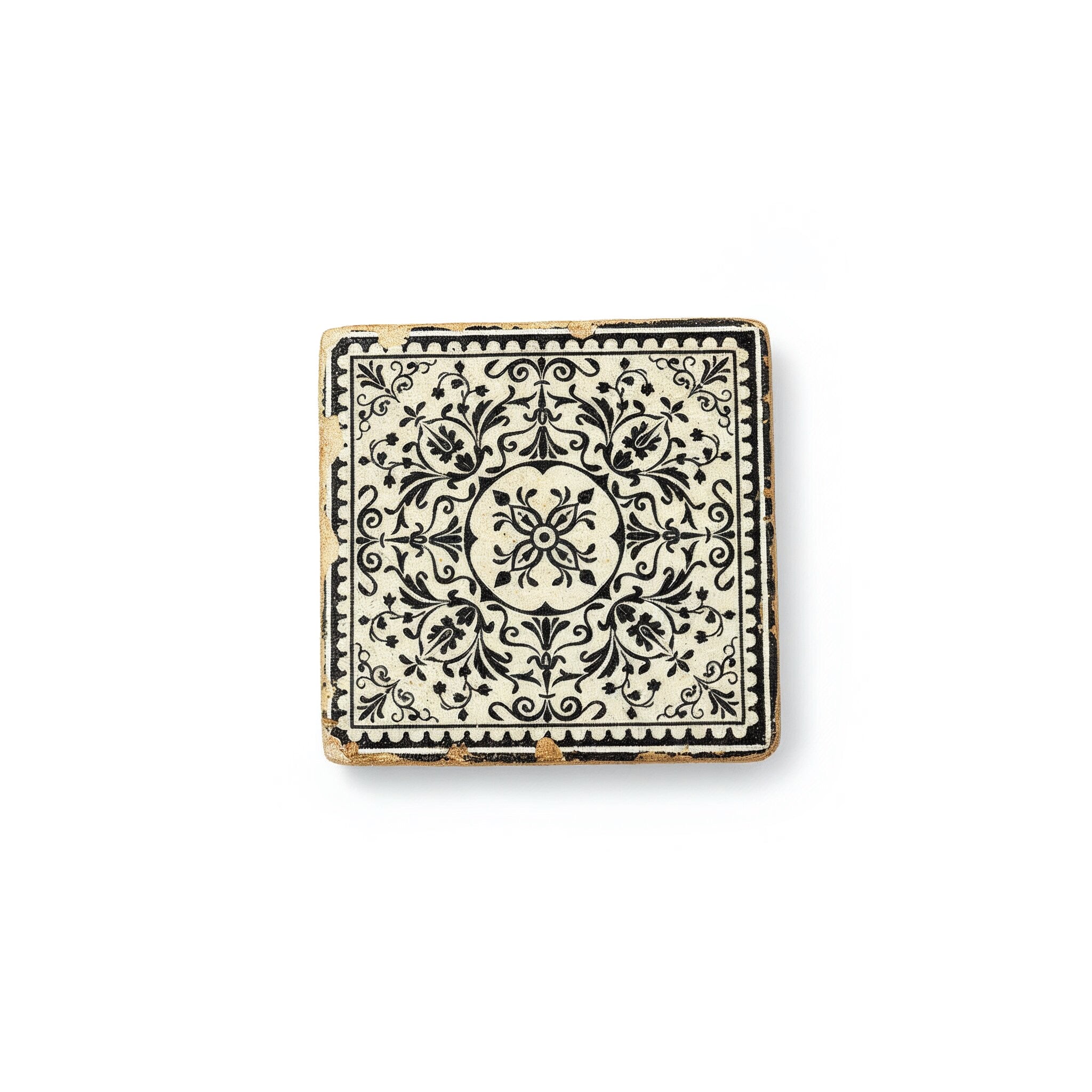 The Metropolitan Museum Of Art. Porcelain Coaster with Floral Pattern. Small Size