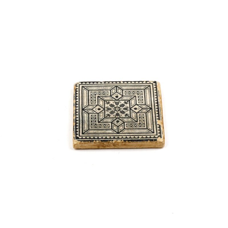 The Metropolitan Museum Of Art. Porcelain Coaster with Geometric Pattern. Small Size