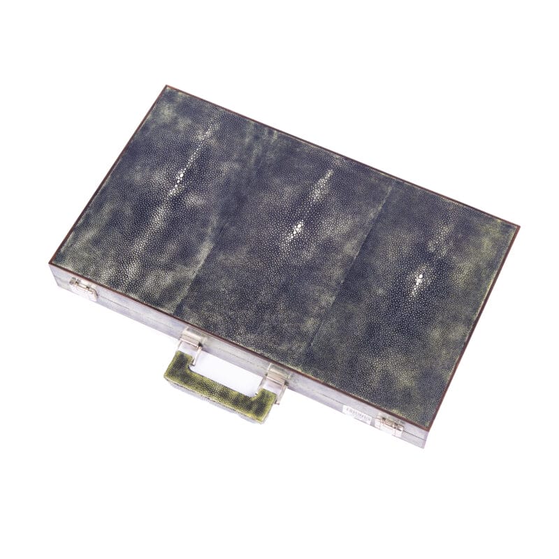 Ginger Brown. Vintage Backgammon Board in Leather Case.