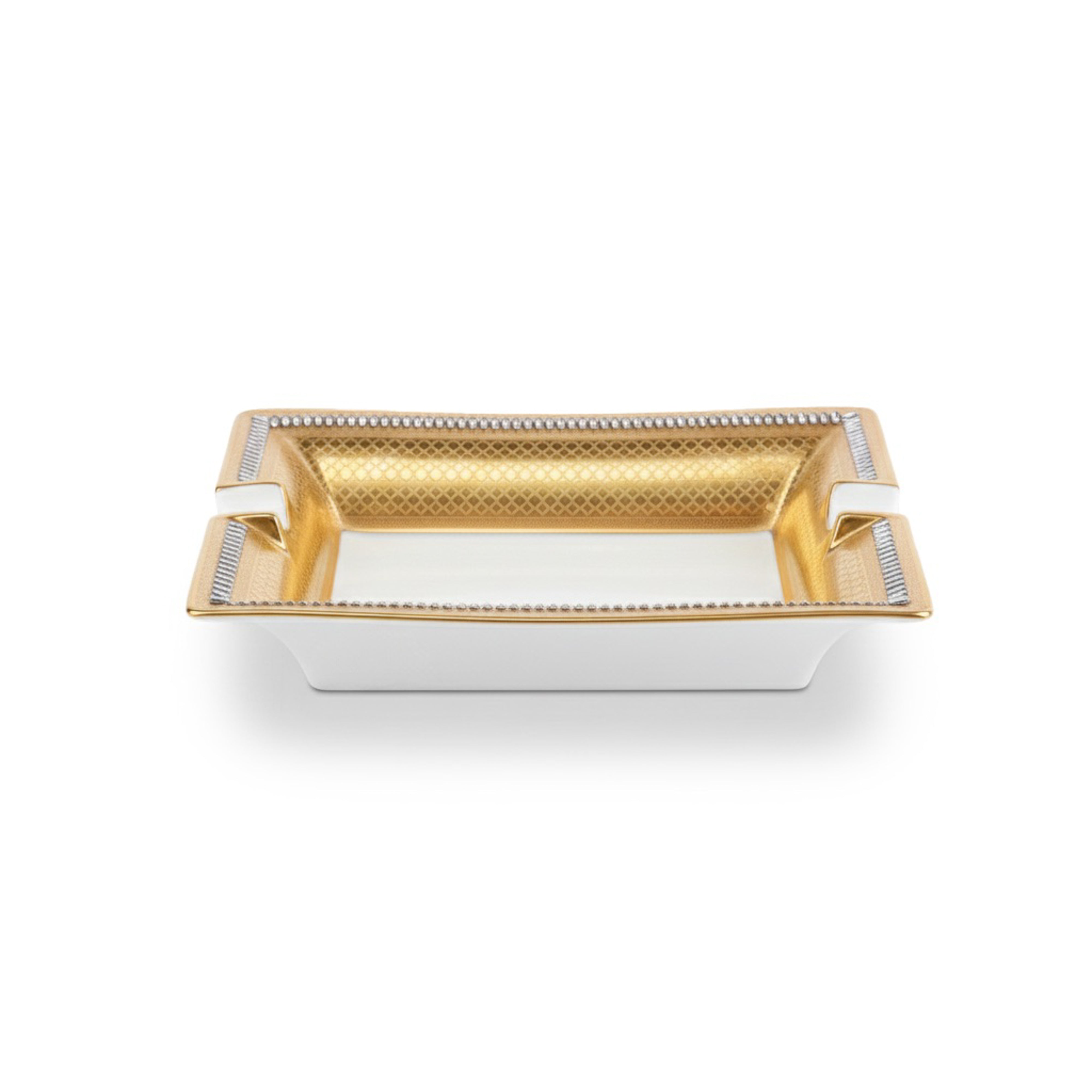 Manufacture De Monaco. Alhambra Gold Ashtray. Medium Size