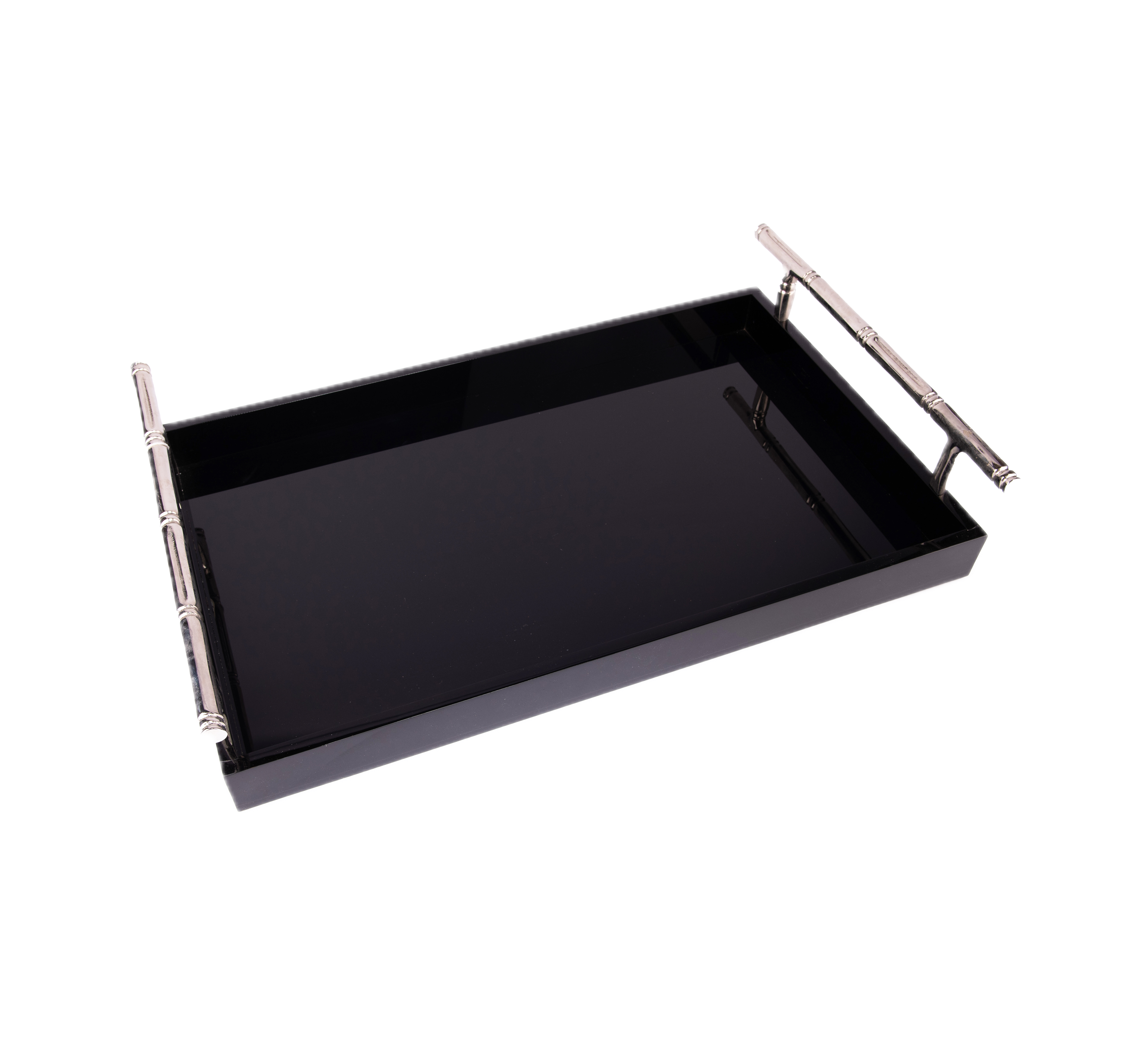 Selezioni Domus. Bamboo Tray with Metal Elastic Handles