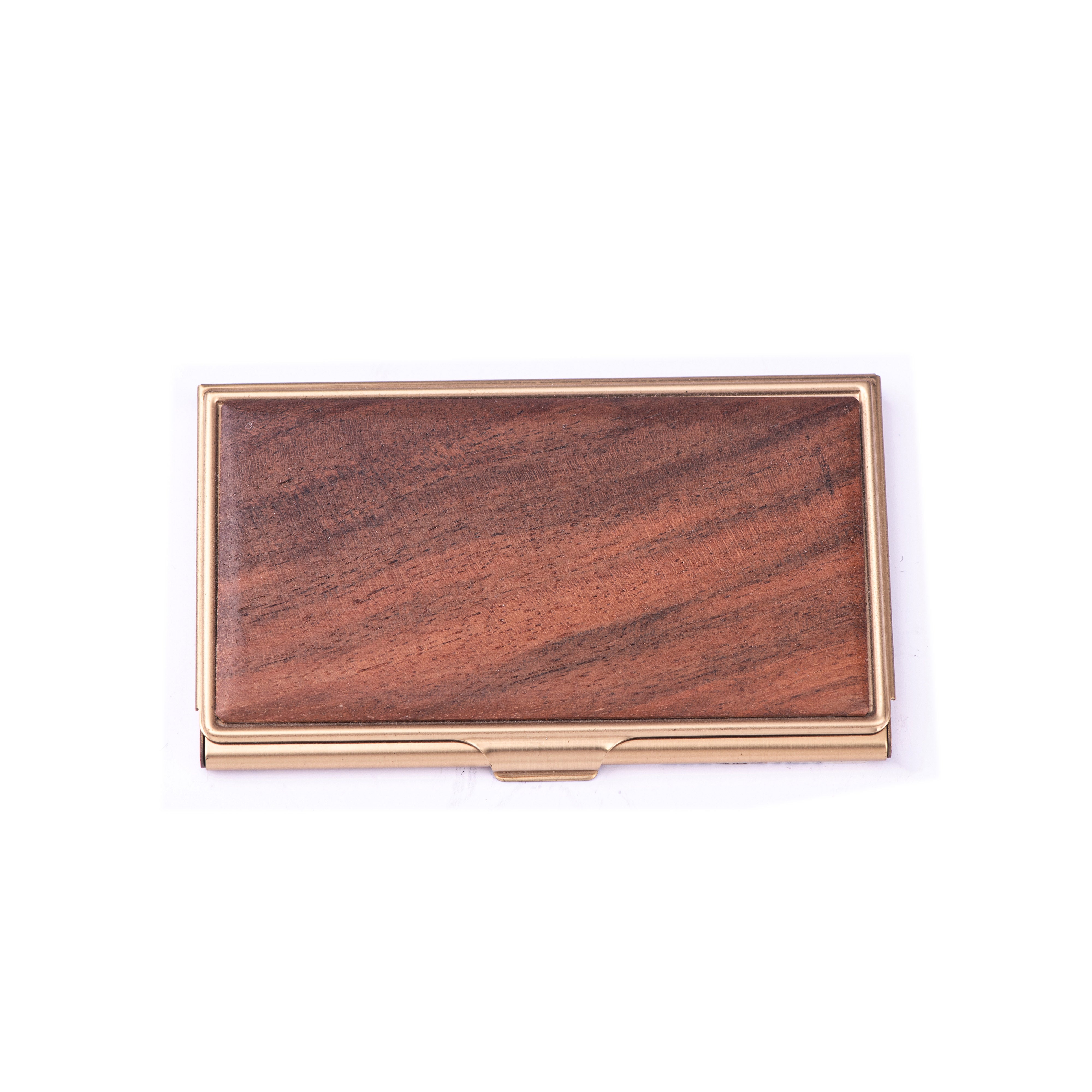Davin & Kesler. Handmade Wooden Card Holder. Clear Brown