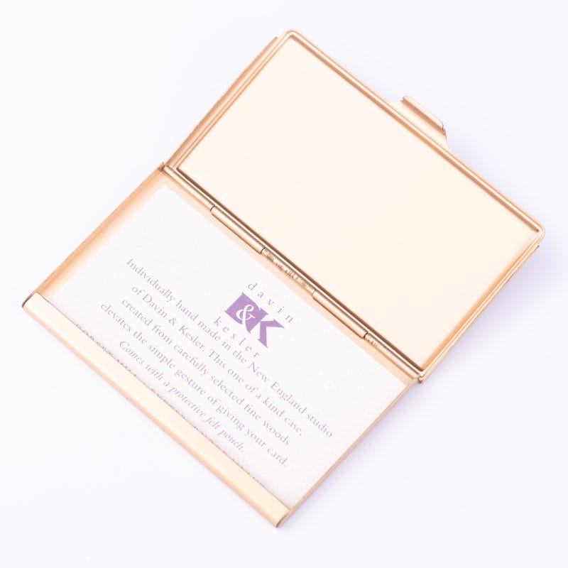 Davin & Kesler. Handmade Wooden Card Holder. Clear Brown