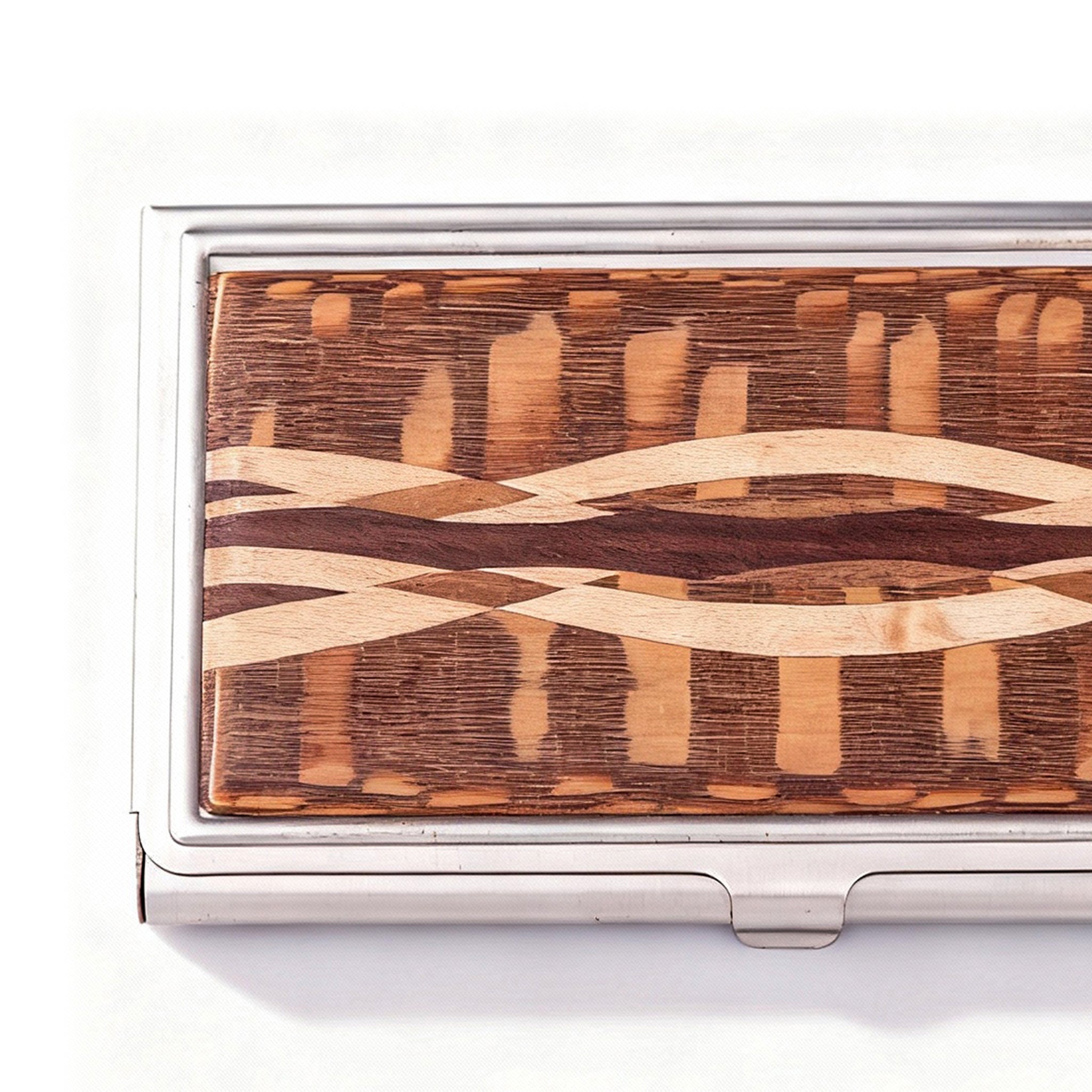 Davin Kesler. Inlay Wooden Handmade Card Holder. Special Print
