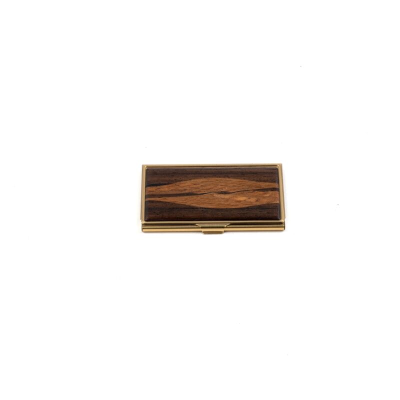Davin & Kesler. Handmade Wooden Card Holder. Clear Brown
