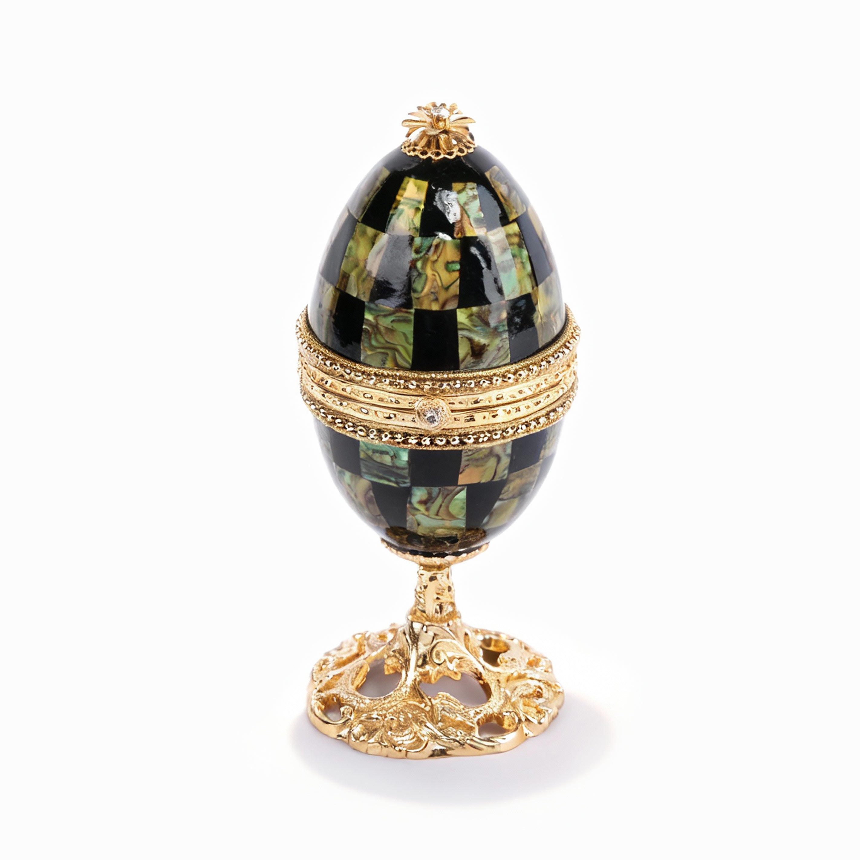 Kingspoint Designs. Black Beauty Egg-Shaped Box.