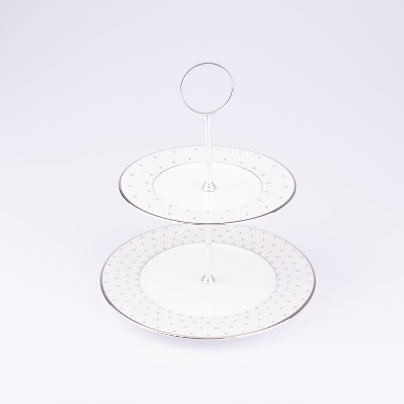 Prouna. Princess 2 Tier Mini Patisserie Stand Jewelled with Swarovski