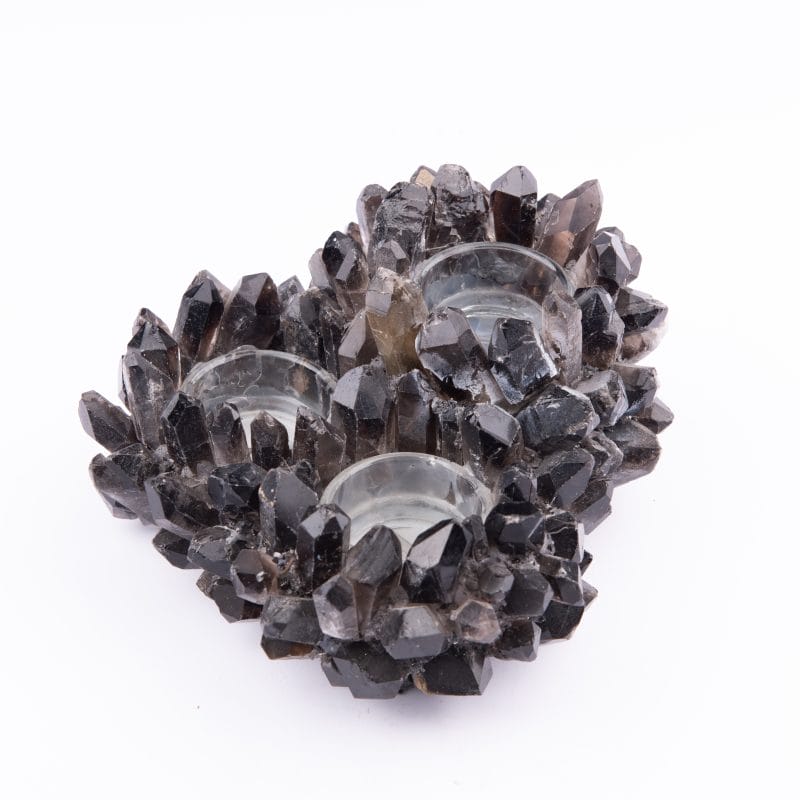 Kathryn Mccoy. Black Quartz Candle Holder. Medium Size