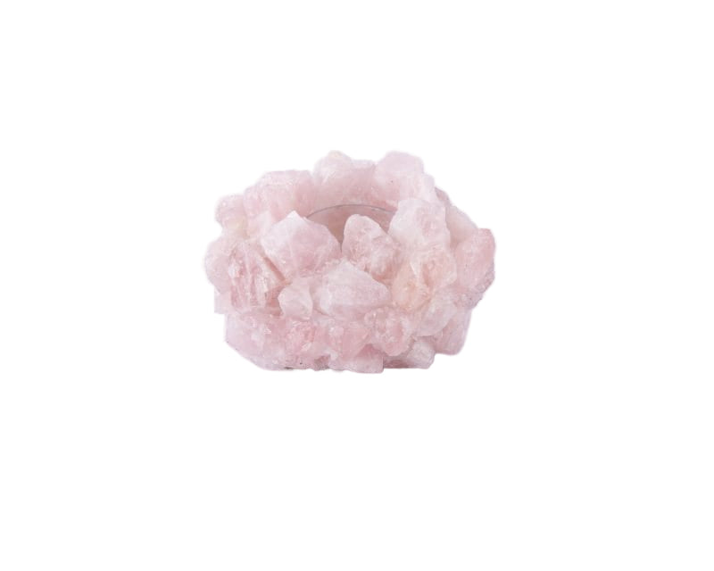 Kathryn Mccoy. Pink Quartz Candle Holder. Medium Size