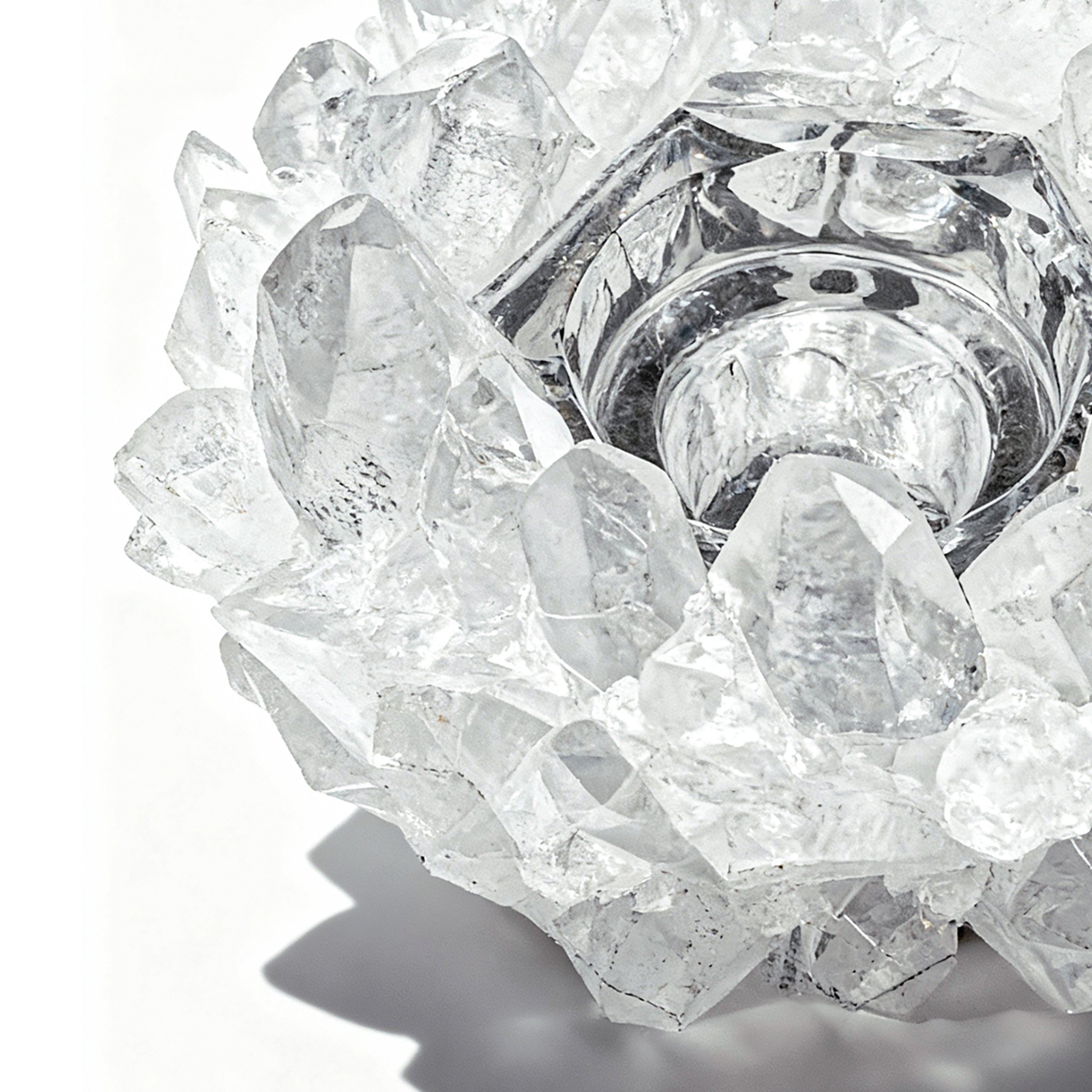 Kathryn Mccoy. Grey Quartz Candle Holder. Small Size