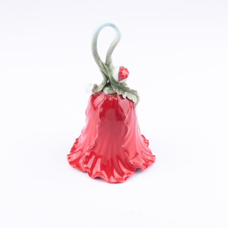 Franz Collection. Bell Shaped Figurine in Common Poppy Design