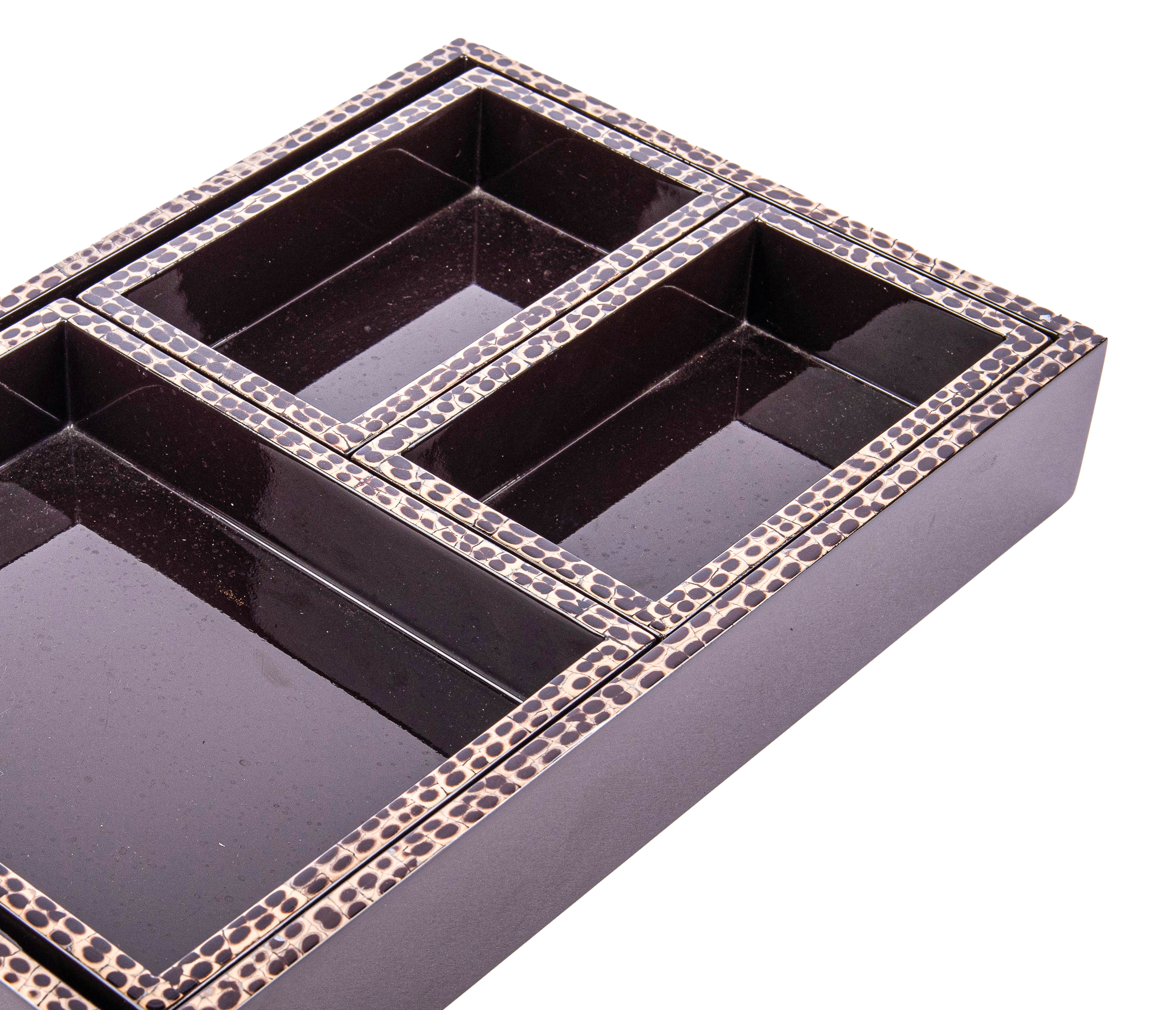 Saigon Interiors. Office Desktop Organizer with Leopard Print